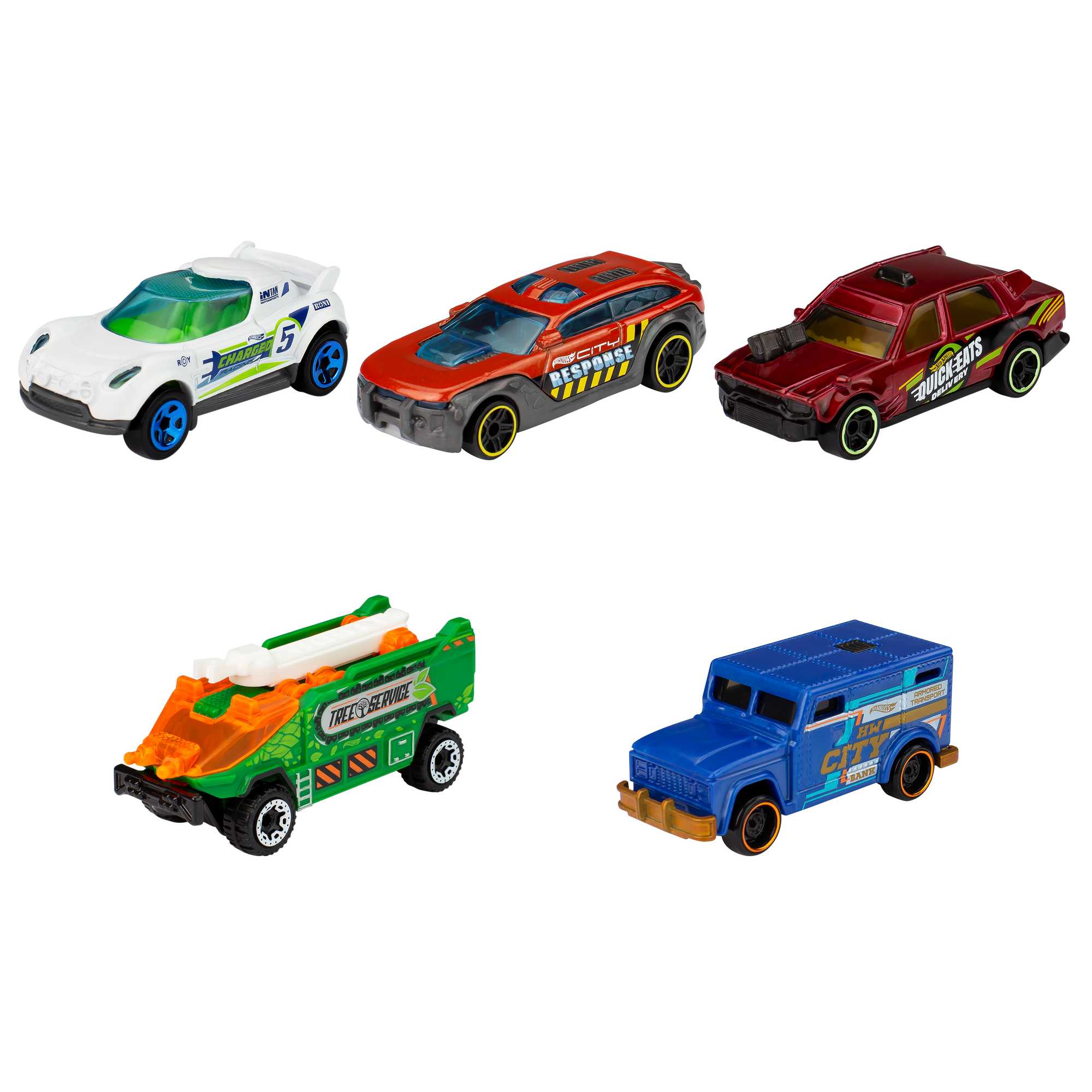 Hot Wheels Die Cast Basics Vehículo de Juguete Paquete de 5 Autos - Image 5