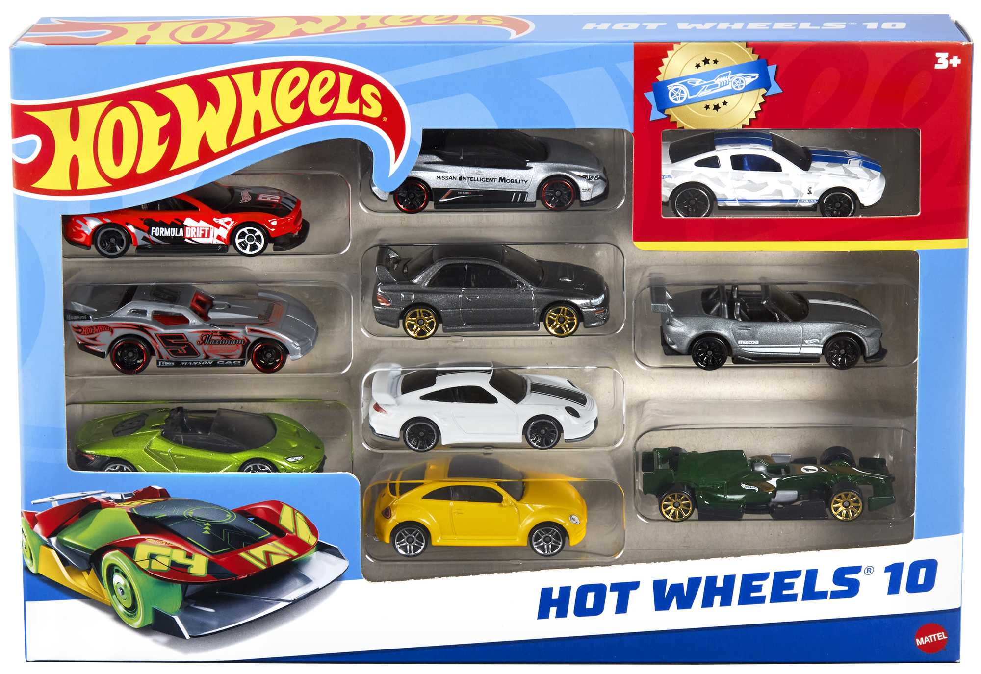 Hot Wheels Die Cast Basics Veículo de Brinquedo Pacote 10 Carros - Image 4