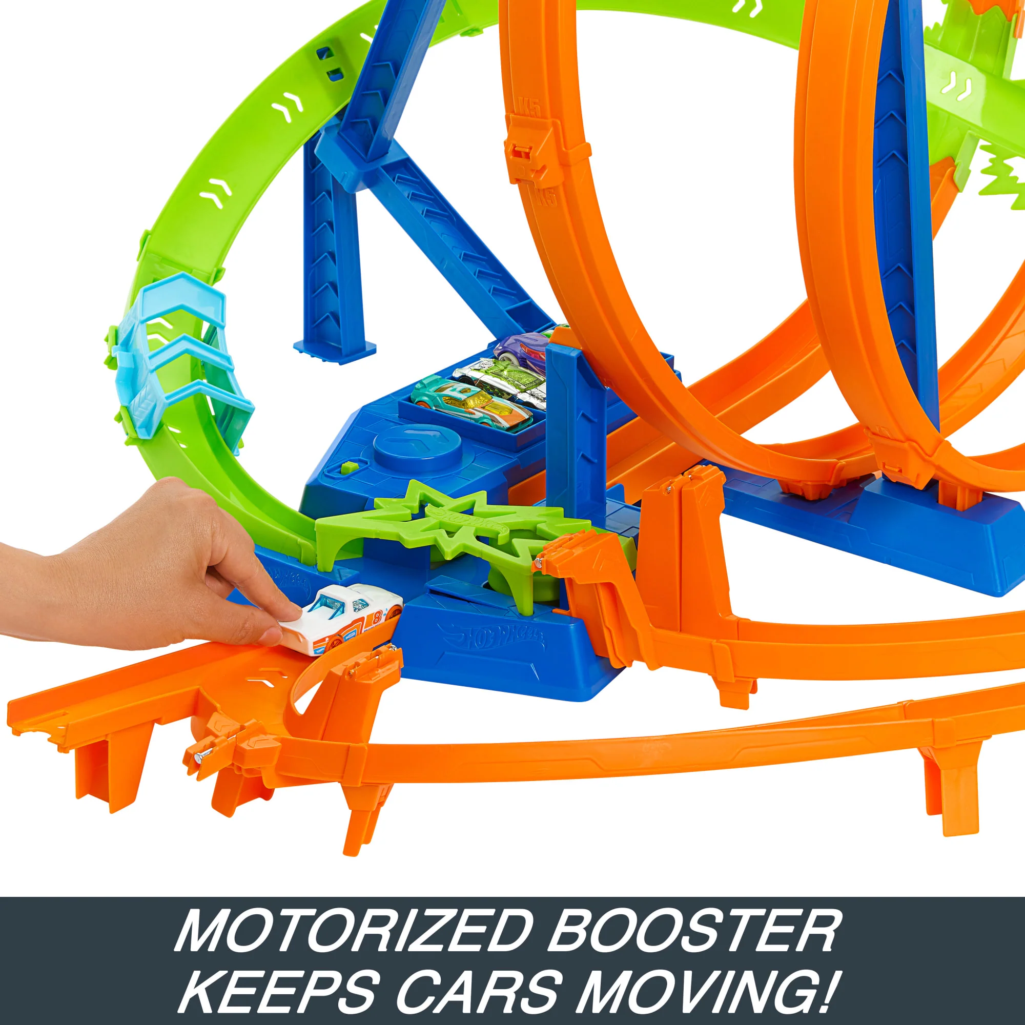 Hot Wheels Track Set With 5 Crash Zones, Motorized Booster And 1 Hot Wheels Car - Image 3