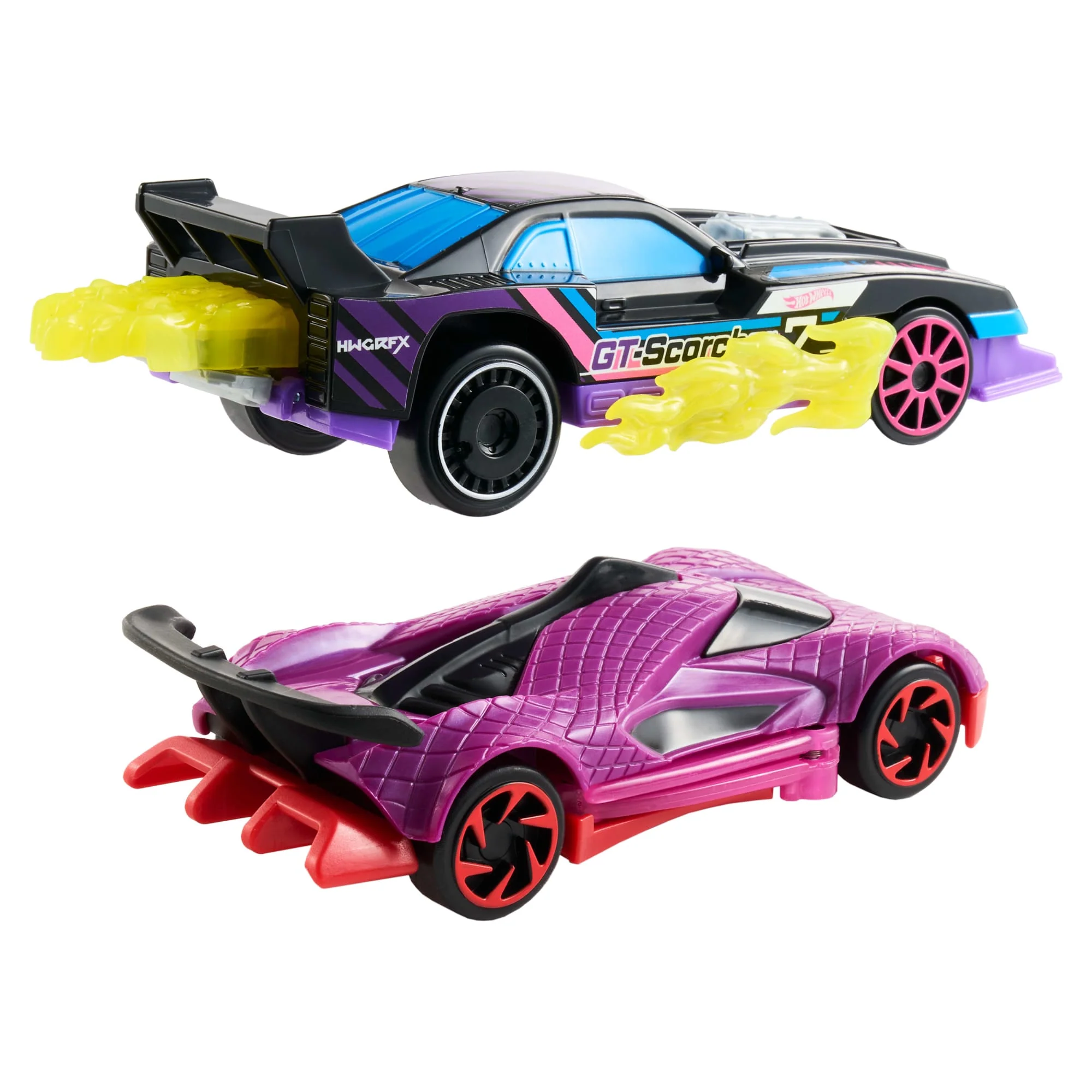 Hot Wheels Let's Race Activate! 2-Pack, Gt-Scorcher & Street Shrieker Toy Cars With Surprise Reveal - Image 4