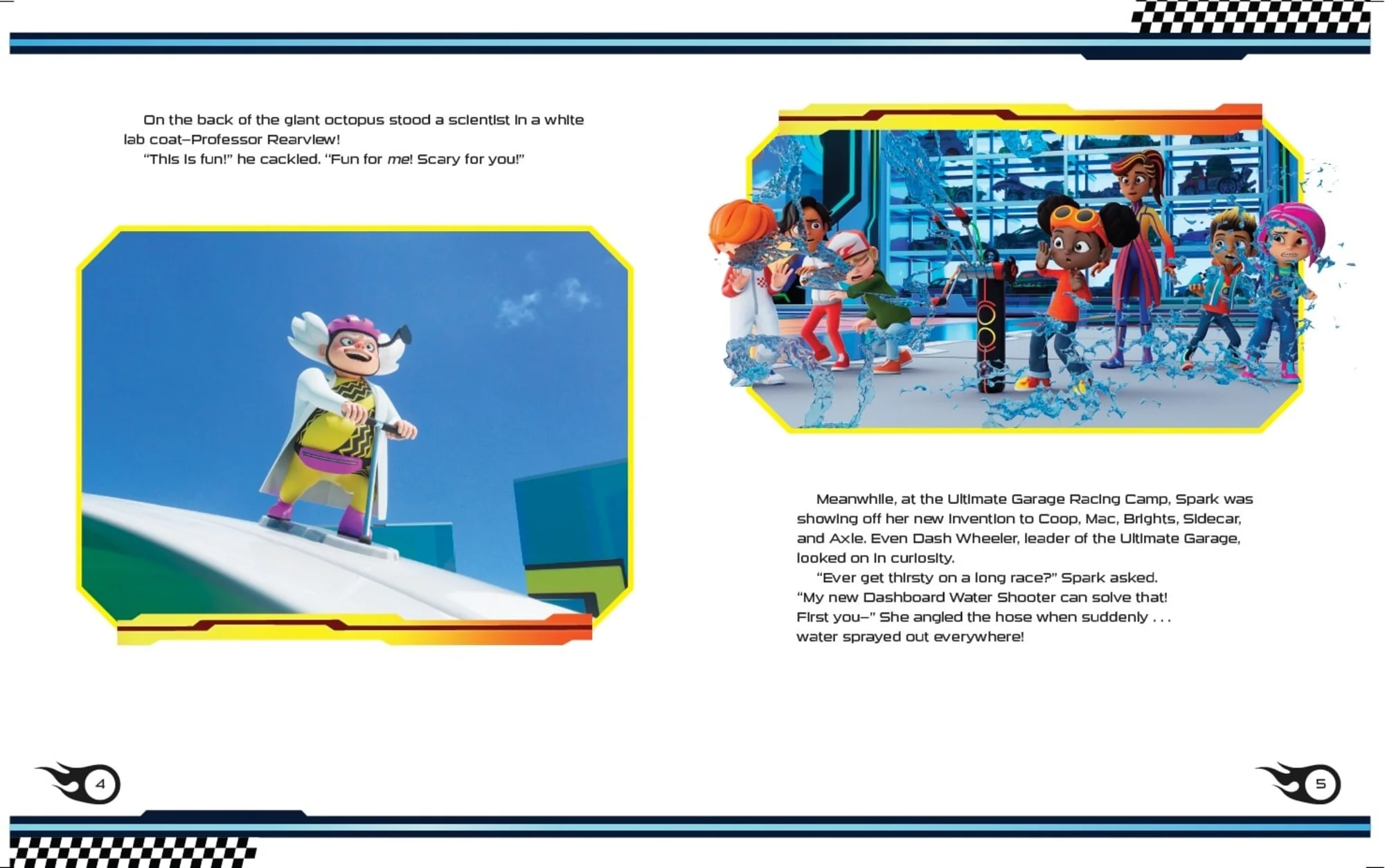 Hot Wheels Let's Race: Attack Of The Giant Octopus Paperback Book With Stickers, Based On The Series - Image 3