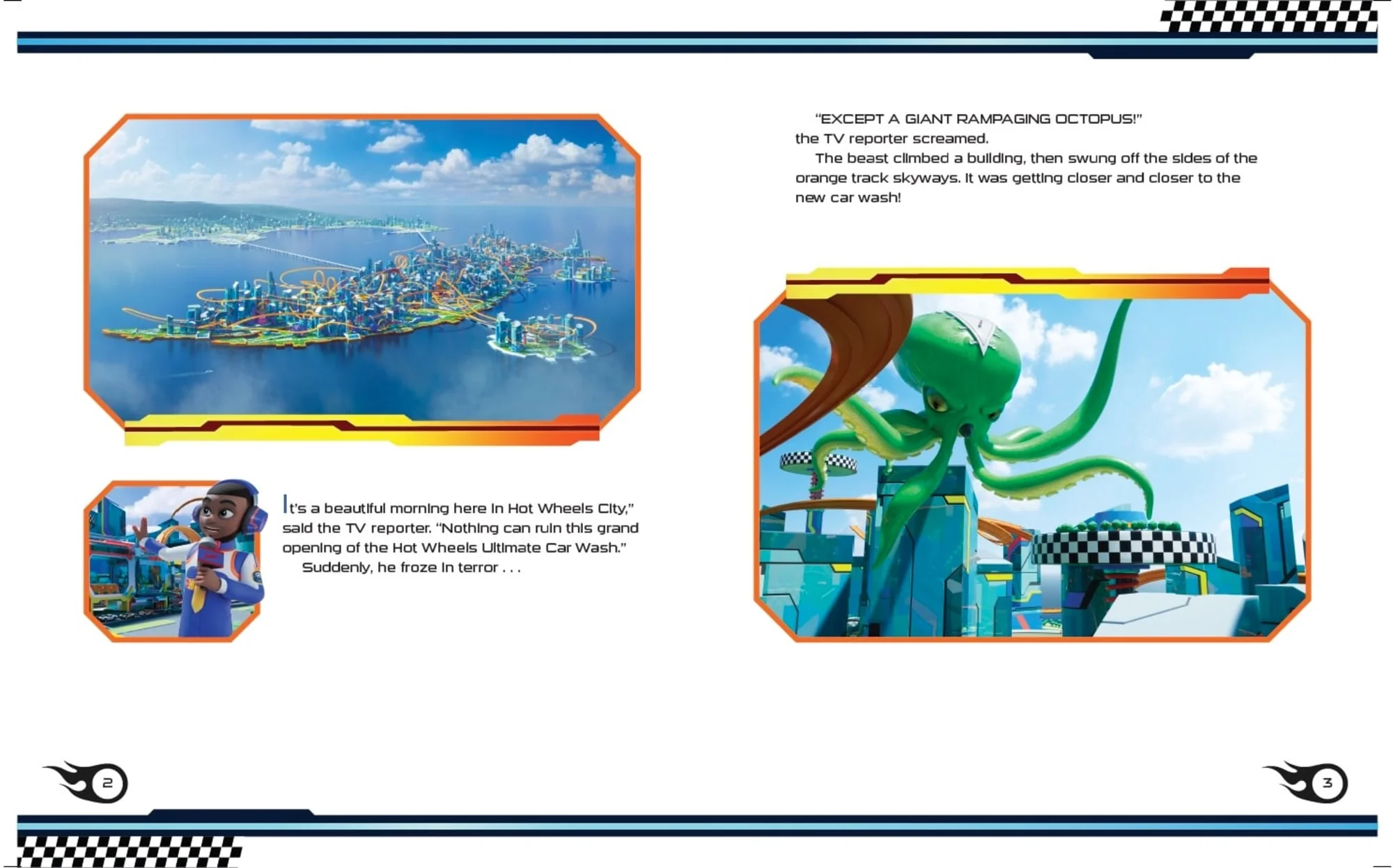 Hot Wheels Let's Race: Attack Of The Giant Octopus Paperback Book With Stickers, Based On The Series - Image 4