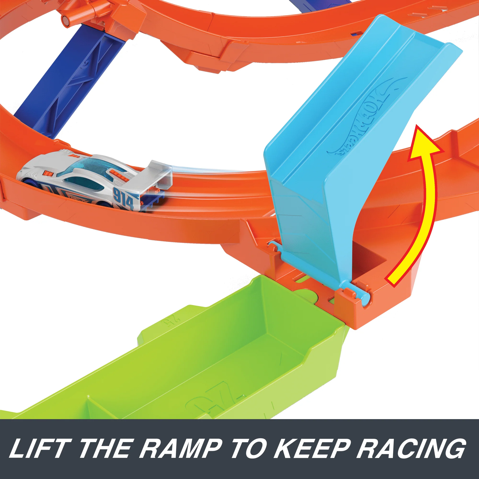 Hot Wheels Action Loop Cyclone Challenge Track Set With 1:64 Scale Toy Car, Easy Storage - Image 4