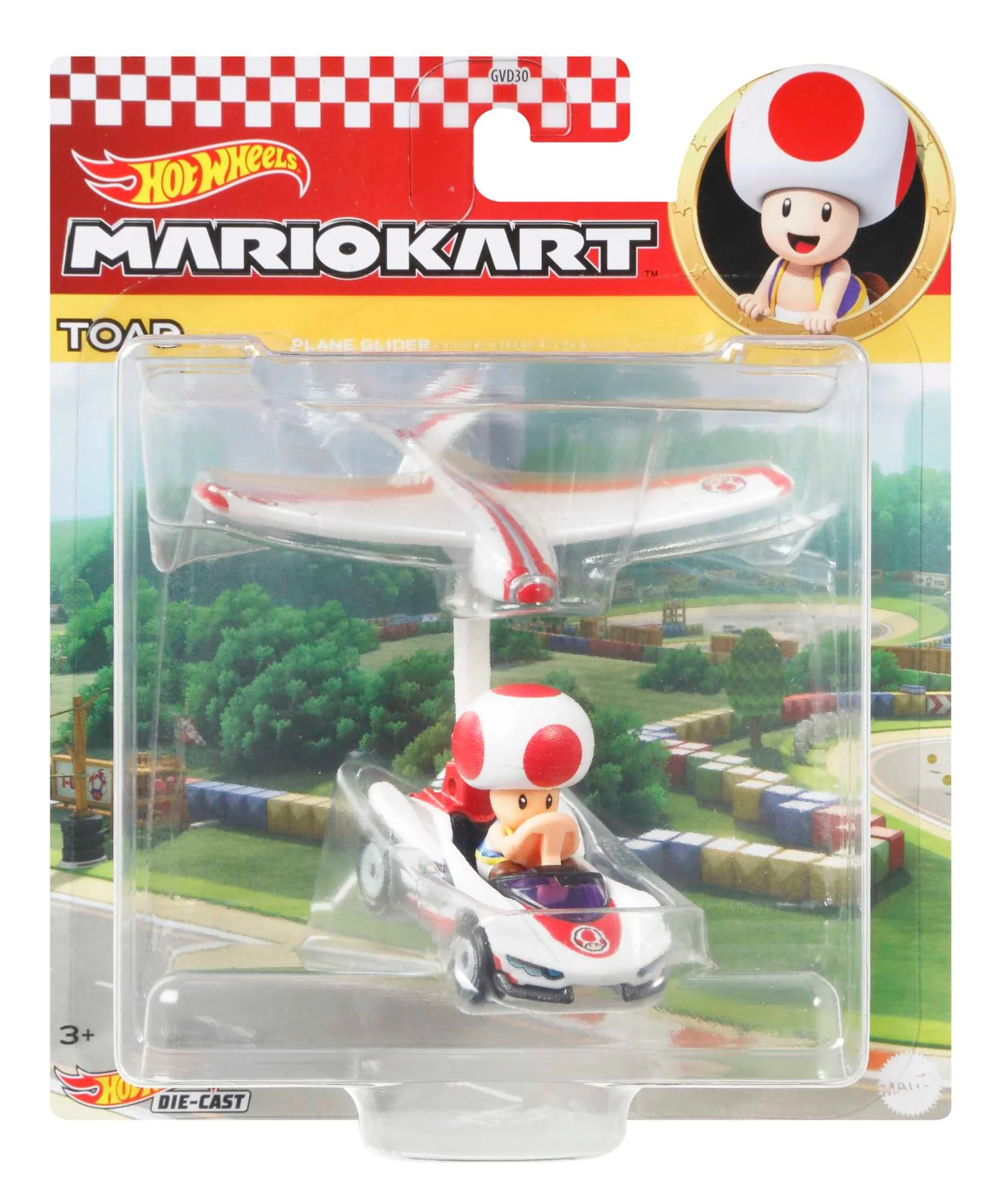 Hot Wheels Mario Kart Toad P-Wing et Planeur Nuages - Image 4