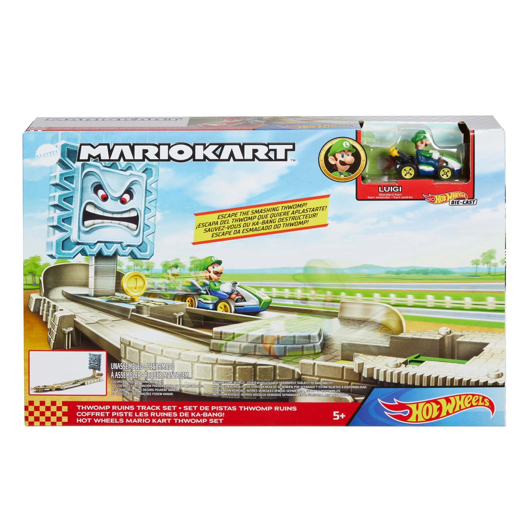 Hot Wheels Mario Kart Pista de Brinquedo Thwomp - Image 6