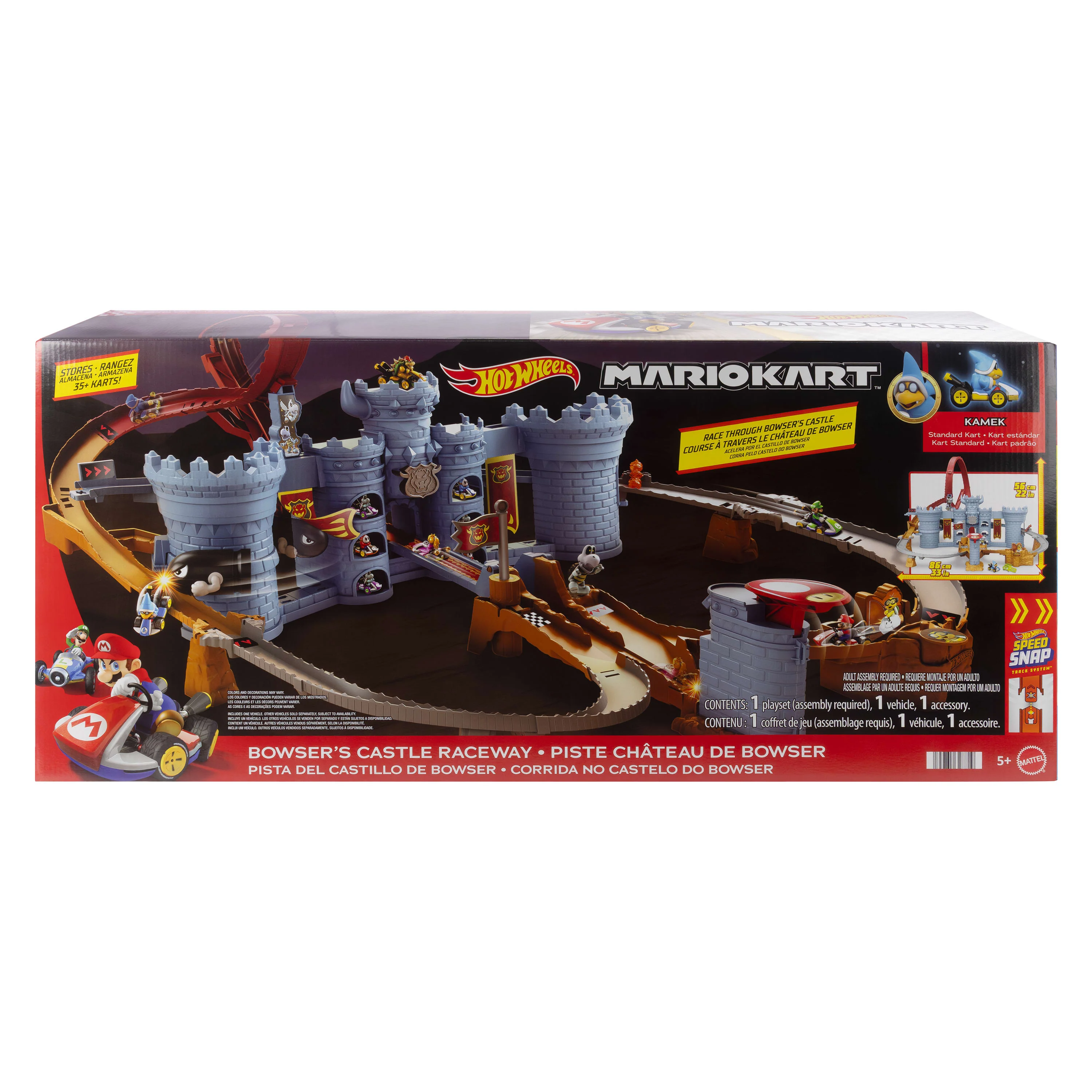Hot Wheels Mario Kart Pista de Juguete castillo bowser - Image 6