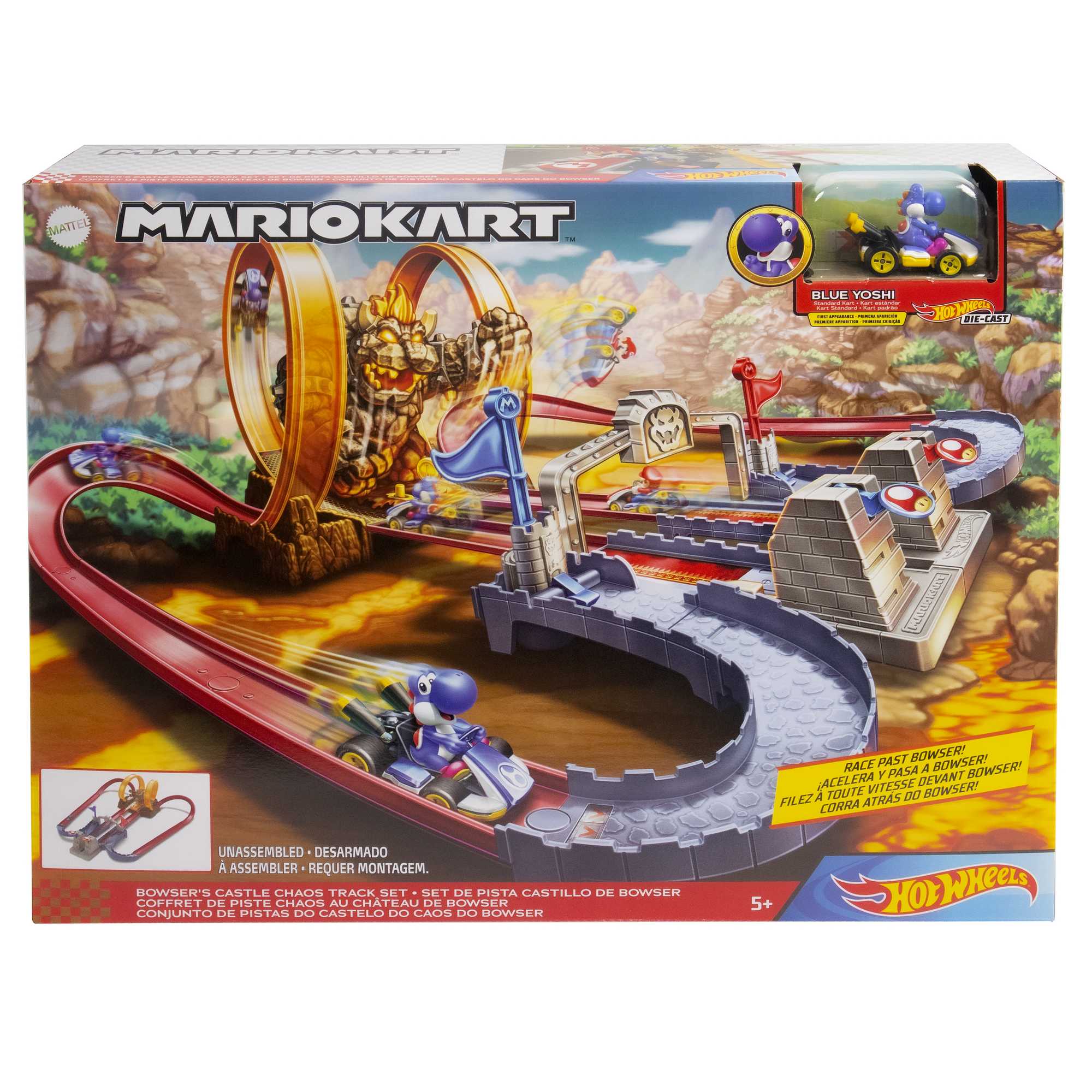 Hot Wheels Mario Kart Pista de Juguete Castillo de Bowser - Image 6