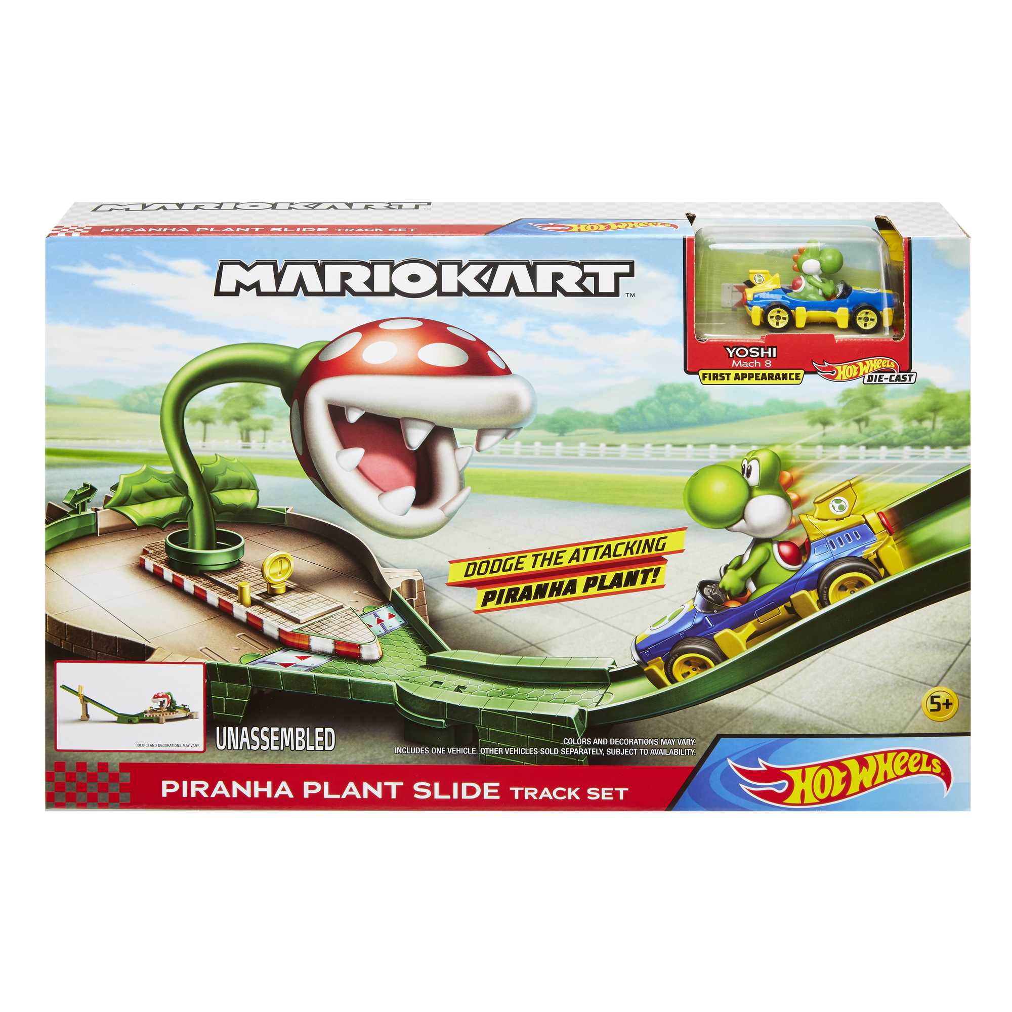 Hot Wheels Mario Kart Pista de Juguete Planta Piraña - Image 6