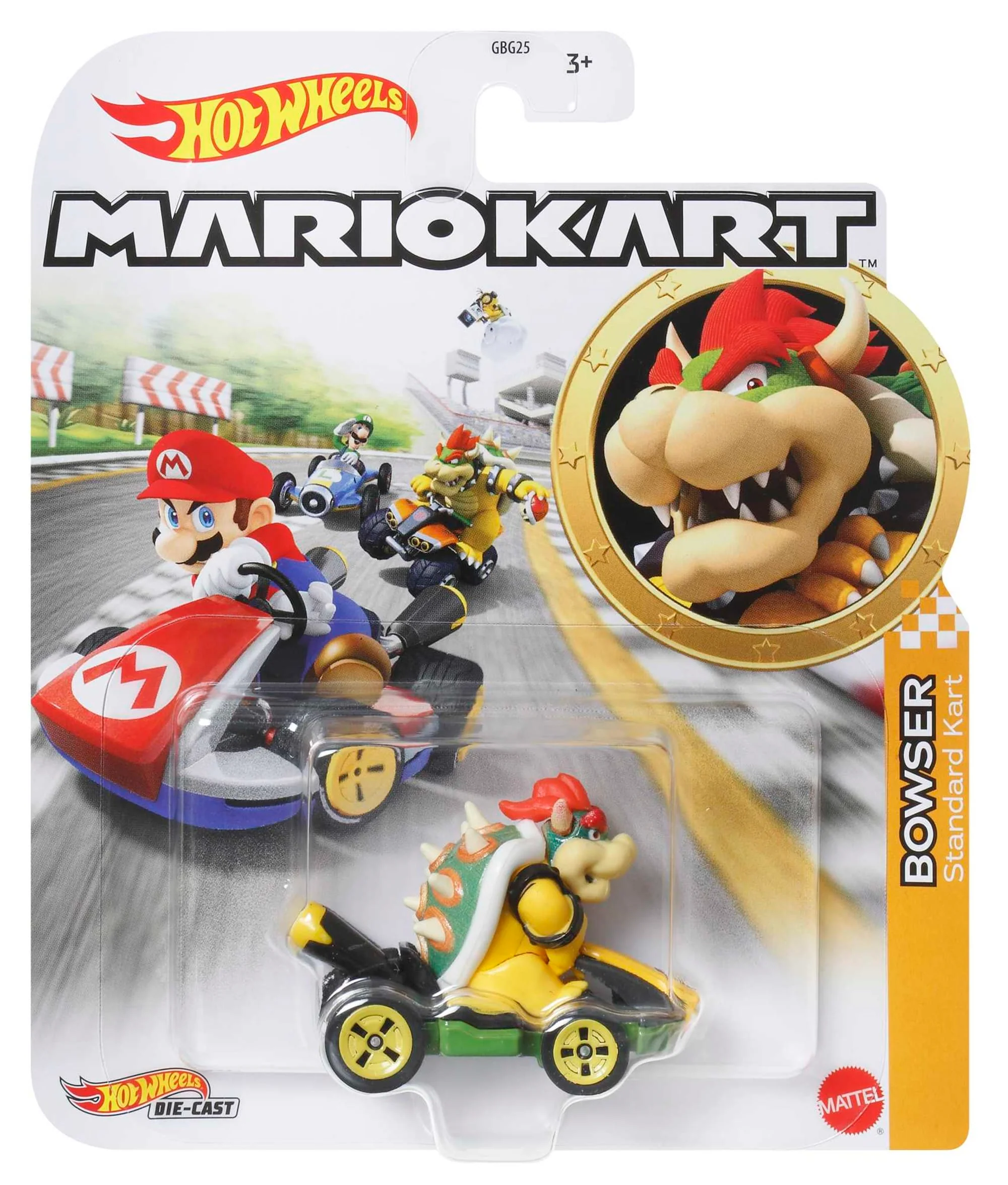Hot Wheels Mario Kart Vehículo de Juguete Bowser Estándar Kart - Image 3
