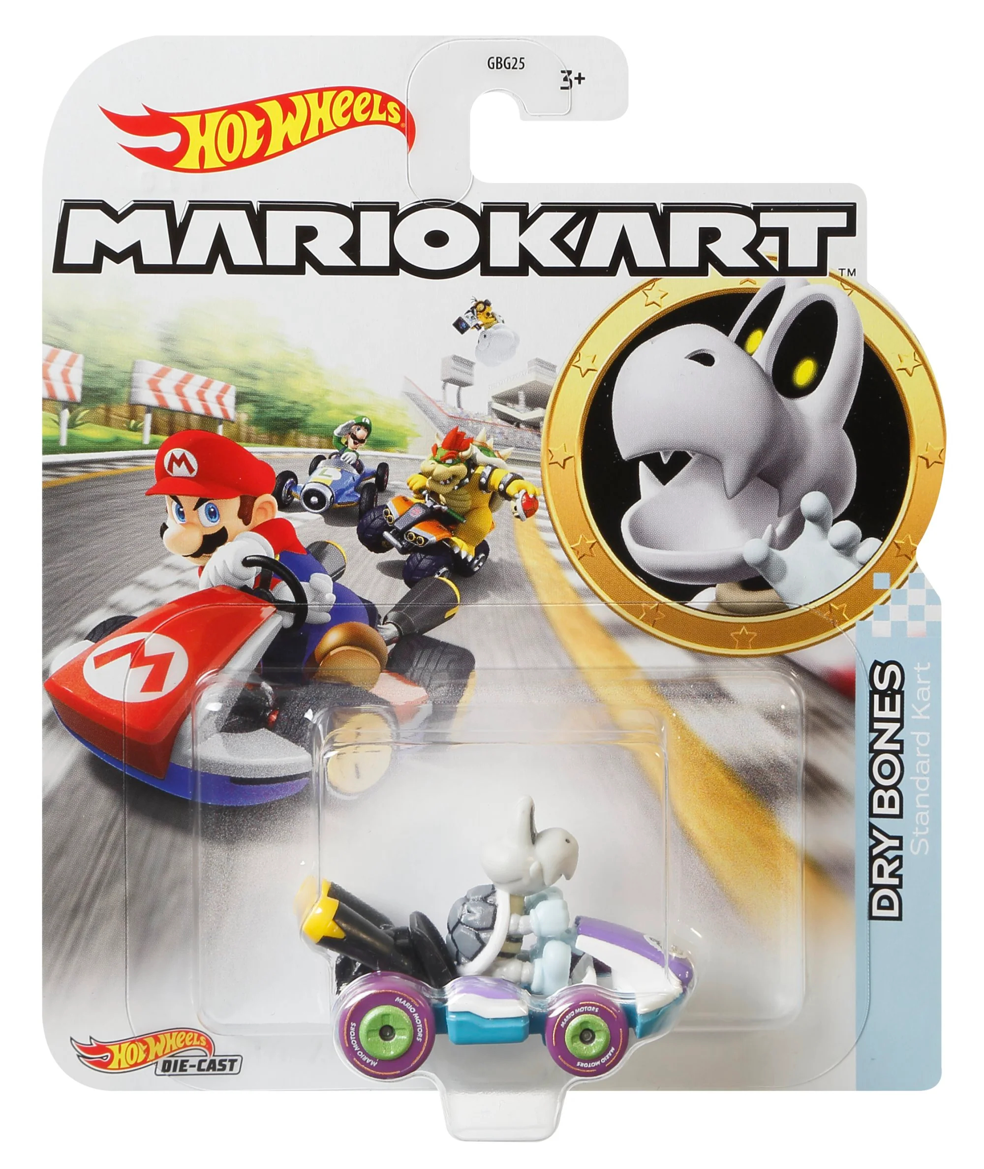 Hot Wheels Mario Kart Vehículo de Juguete Dry Bones Standard Kart - Image 4
