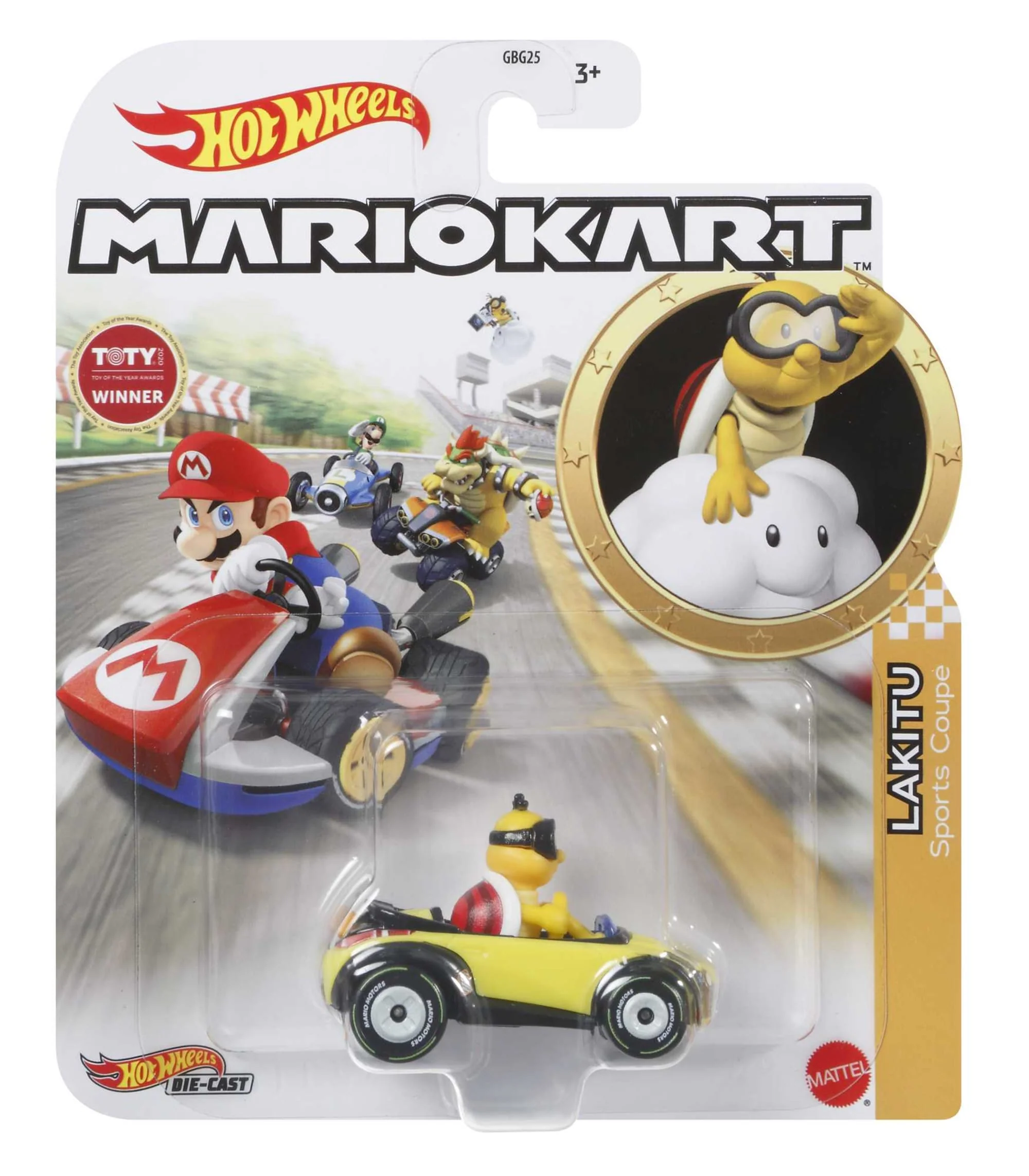 Hot Wheels Mario Kart Vehículo de Juguete Lakitu Sports Coupe - Image 4