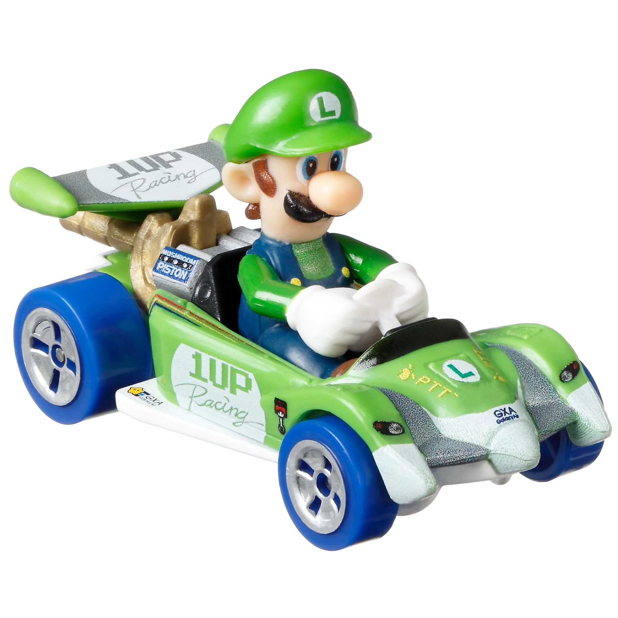 Hot Wheels Mario Kart Vehículo de Juguete Luigi Circuito Especial - Image 2
