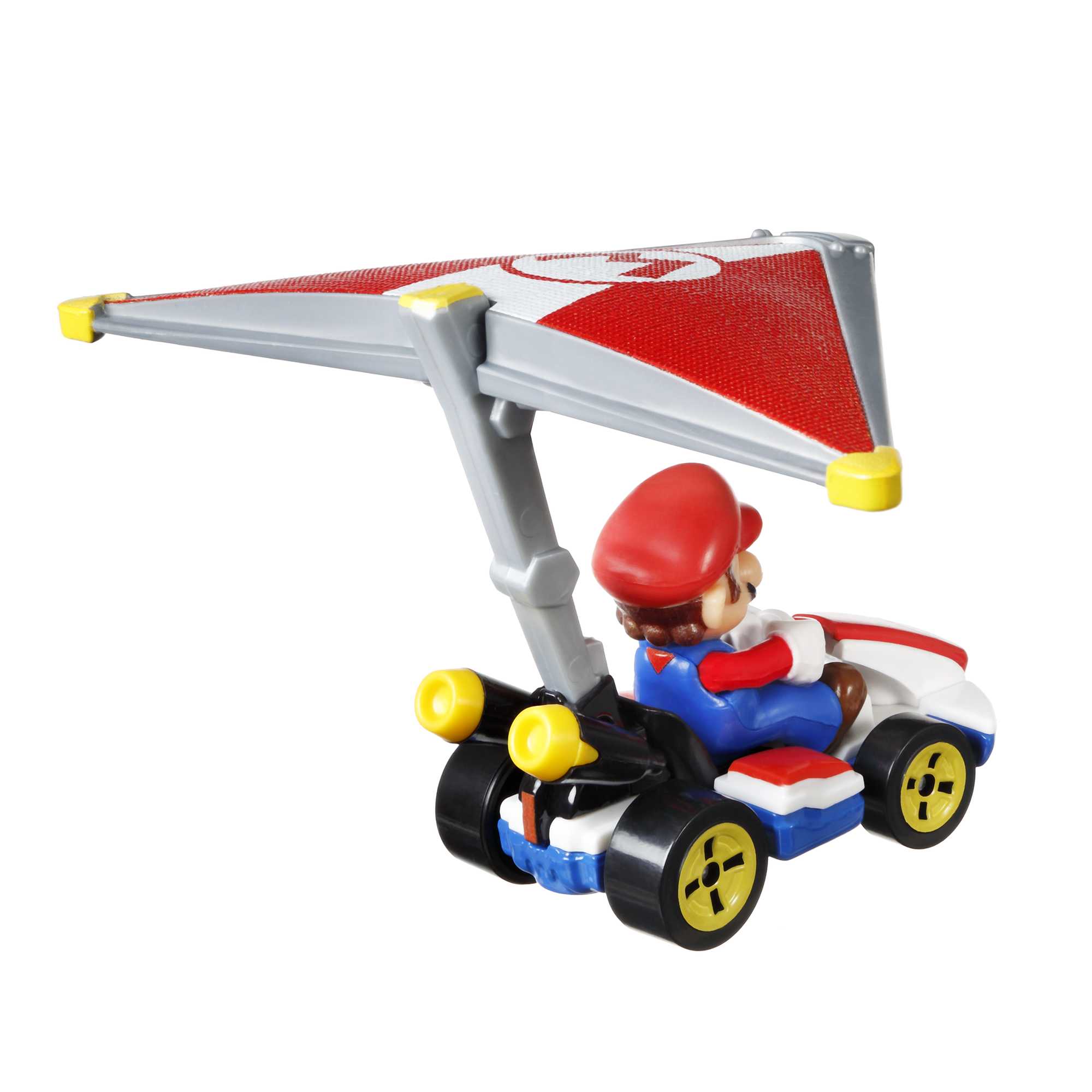 Hot Wheels Mario Kart Vehículo de Juguete Mario Estándar Kart con Super Glider - Image 3