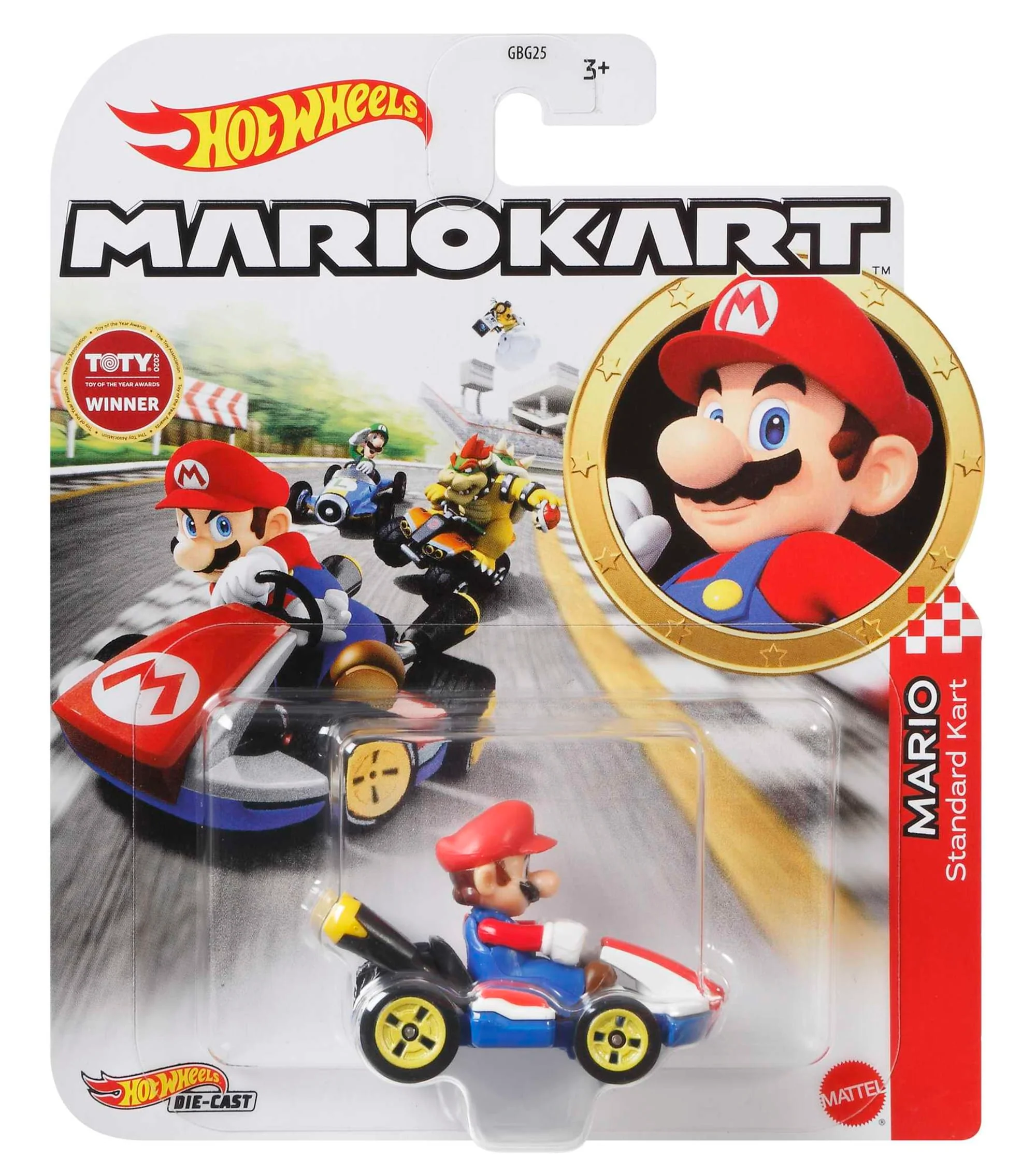 Hot Wheels Mario Kart Vehículo de Juguete Mario Estándar Kart - Image 4