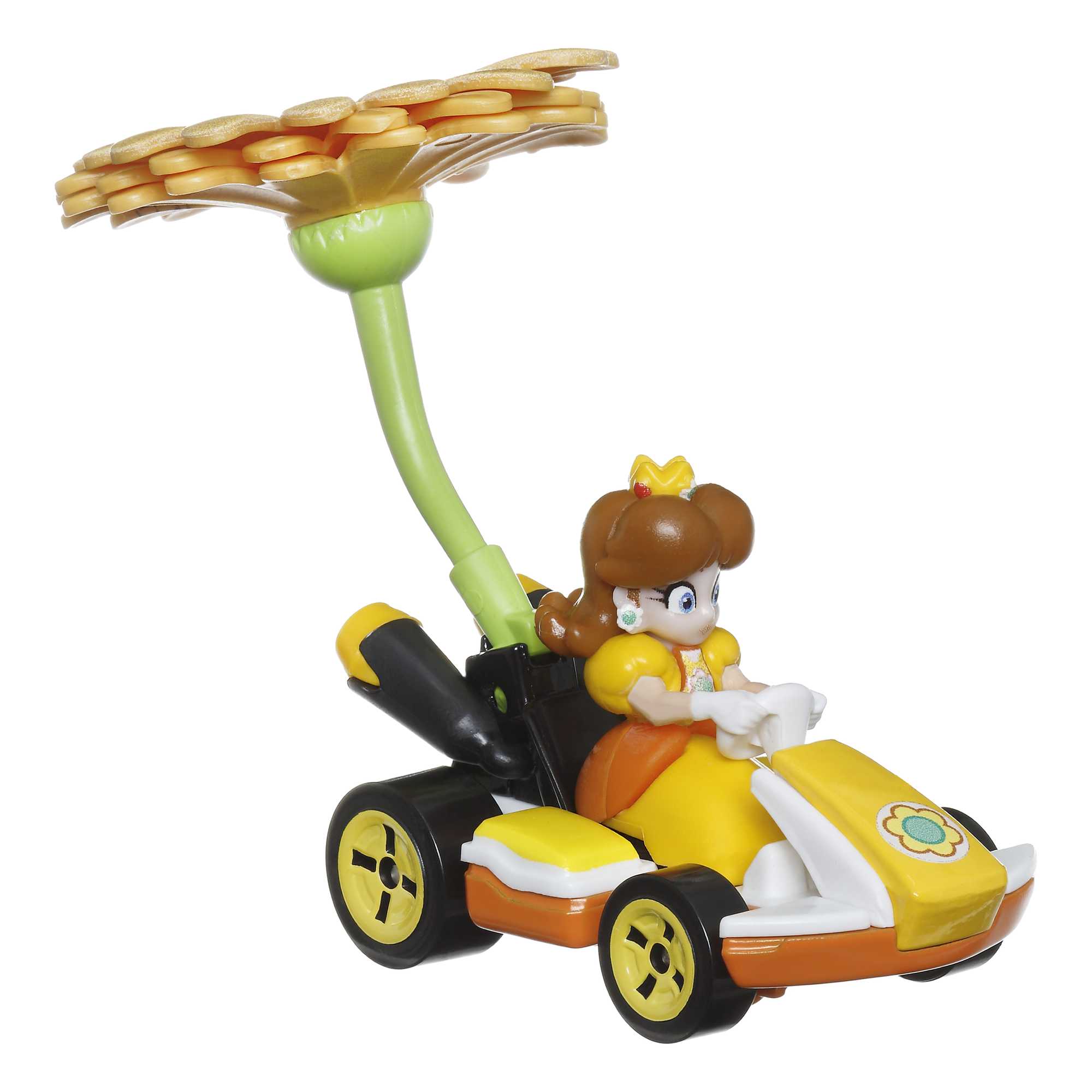 Hot Wheels Mario Kart Vehículo de Juguete Princesa Dasiy Estándar Kart con Flower Glider - Image 2