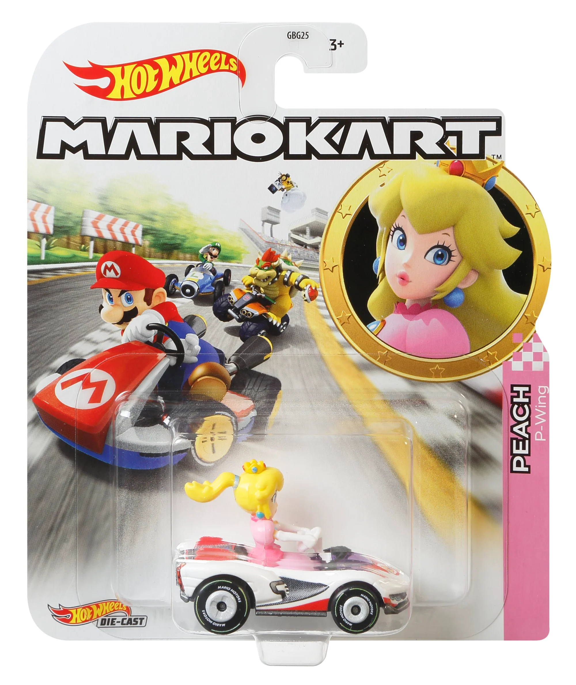 Hot Wheels Mario Kart Vehículo de Juguete Princesa Peach P-Wing - Image 4