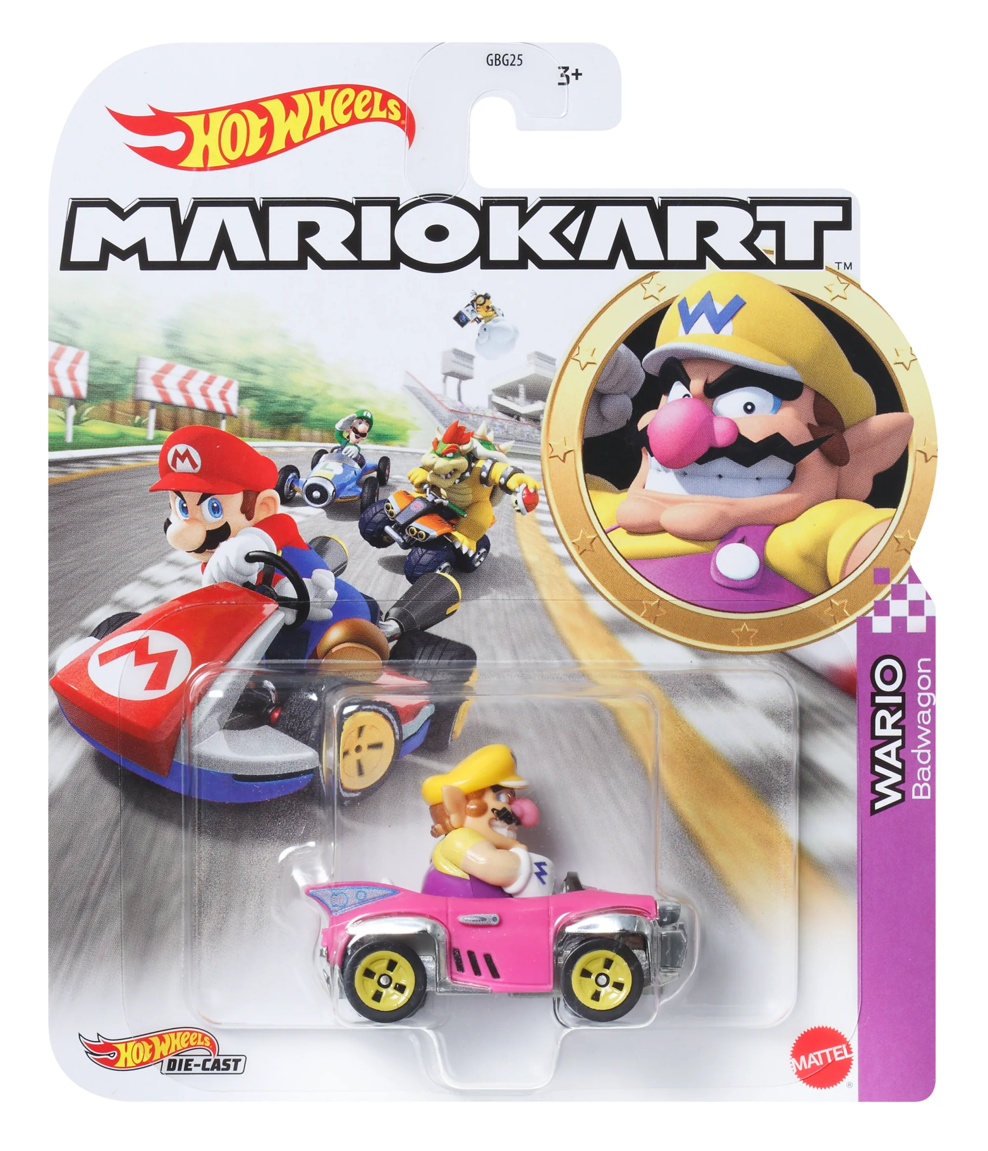 Hot Wheels Mario Kart Vehículo de Juguete Wario Badwagon - Image 4
