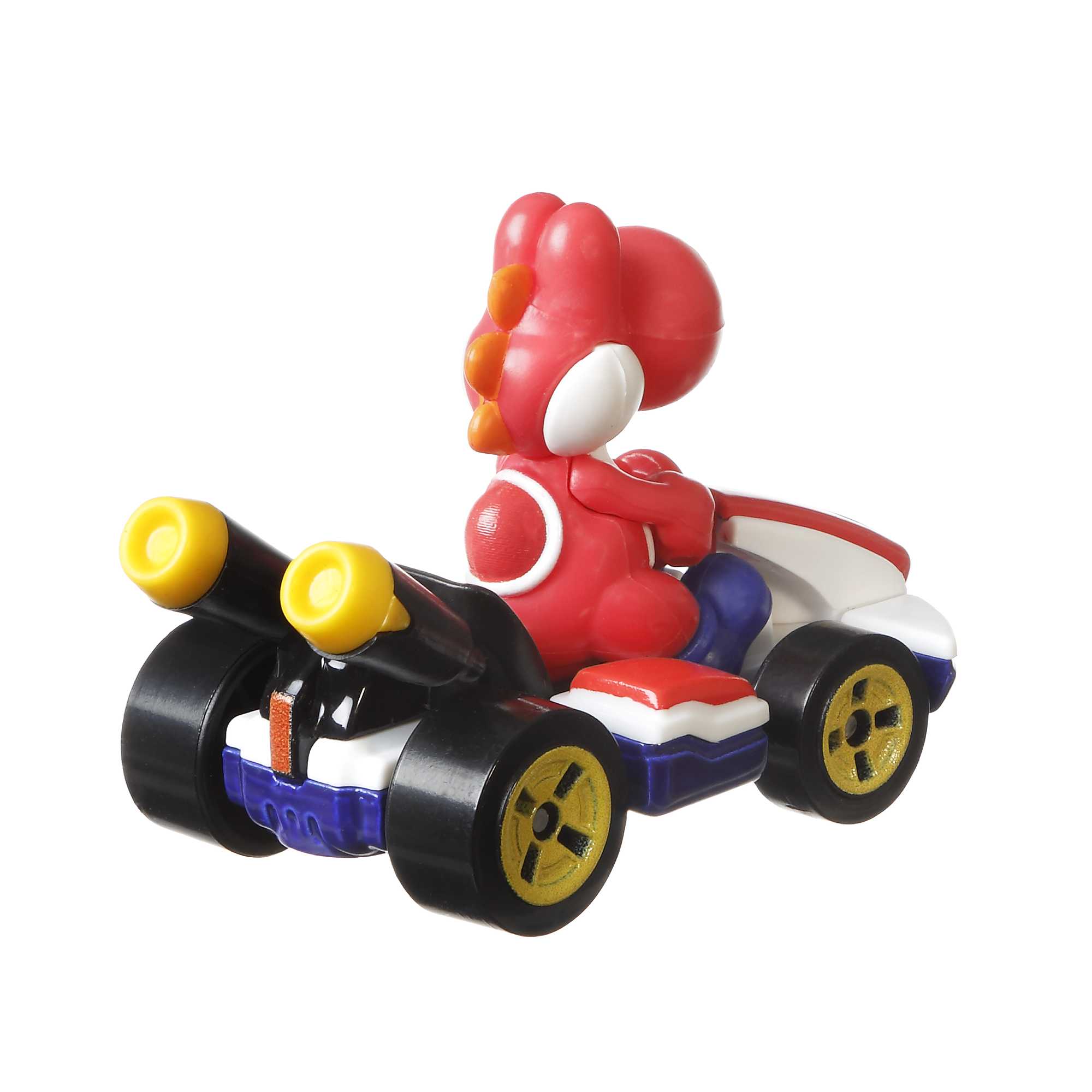 Hot Wheels Mario Kart Vehículo de Juguete Yoshi Rojo Estándar Kart - Image 3