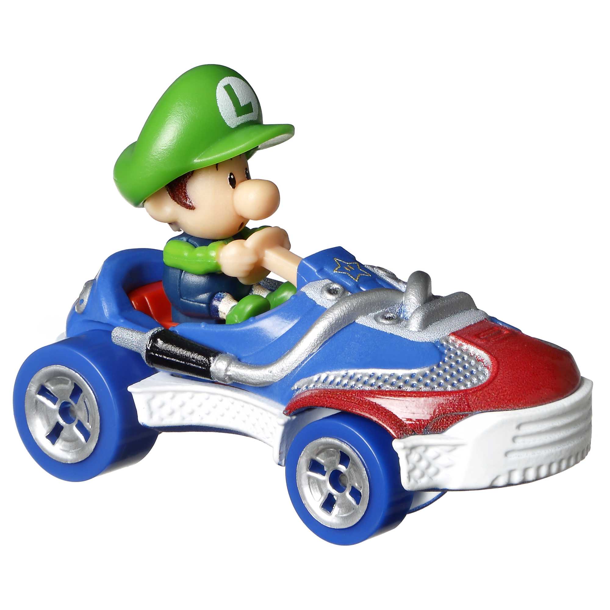 Hot Wheels Mario Kart Veículo de Brinquedo Baby Luigi Sneeker - Image 4