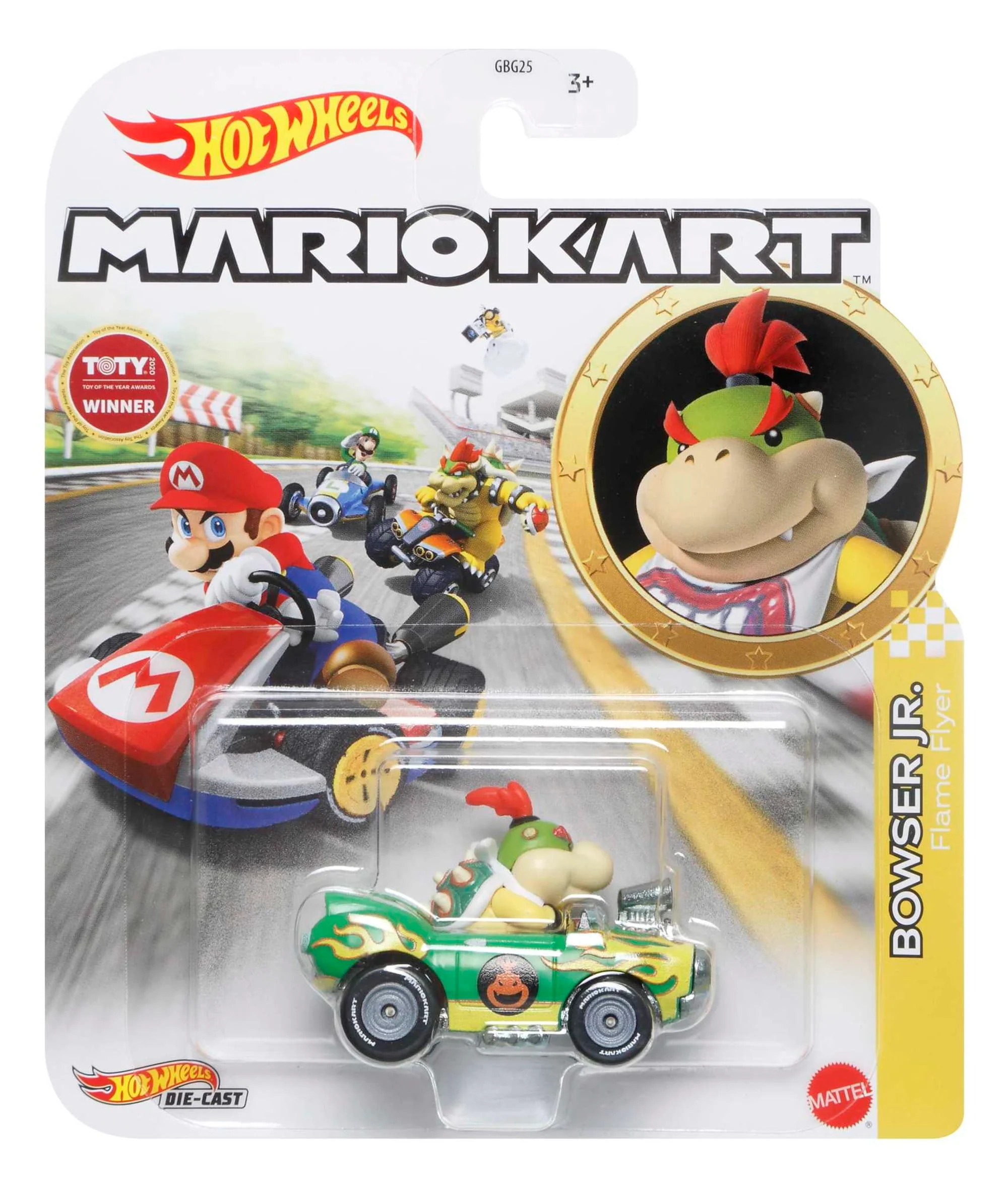 Hot Wheels Mario Kart Veículo de Brinquedo Bowser Jr Flame Flyer - Image 5