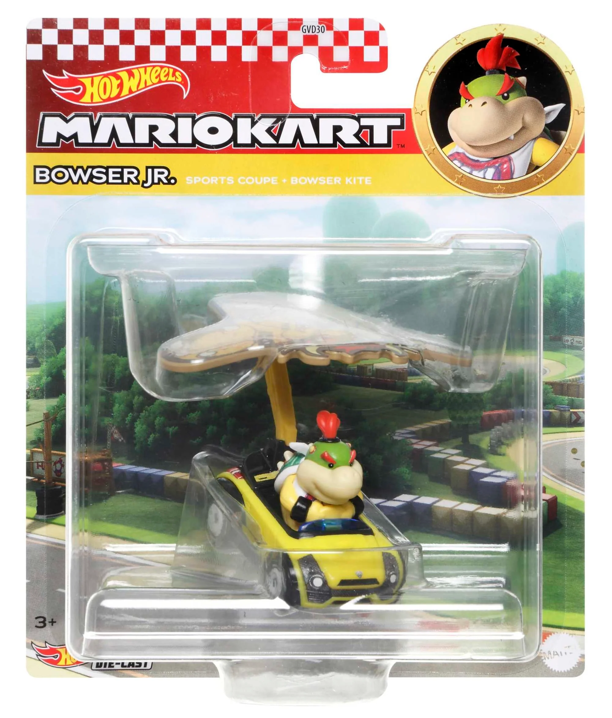 Hot Wheels Mario Kart Veículo de Brinquedo Bowser Jr Sports Coupe com Paraquedas - Image 5