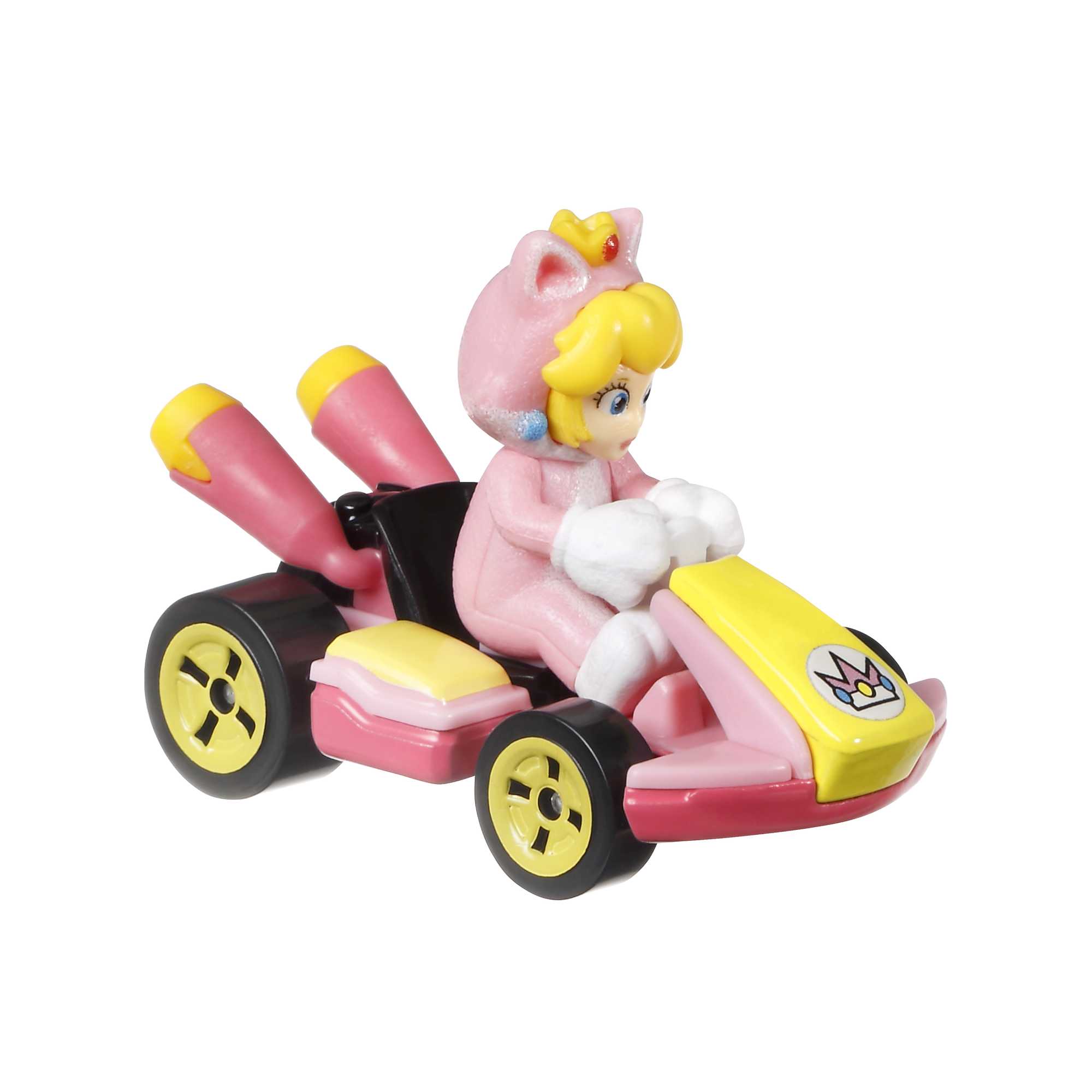 Hot Wheels Mario Kart Veículo de Brinquedo Cat Peach Standard Kart - Image 2