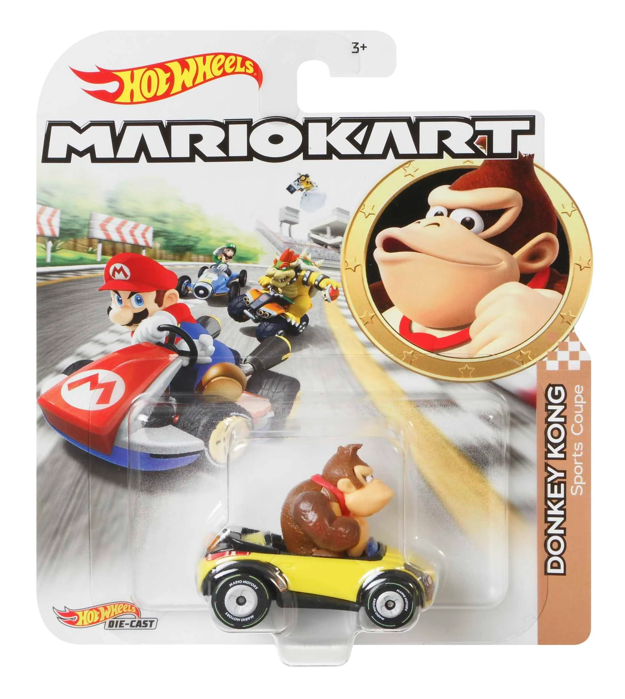Hot Wheels Mario Kart Veículo de Brinquedo Donkey Kong Sports Coupe - Image 4