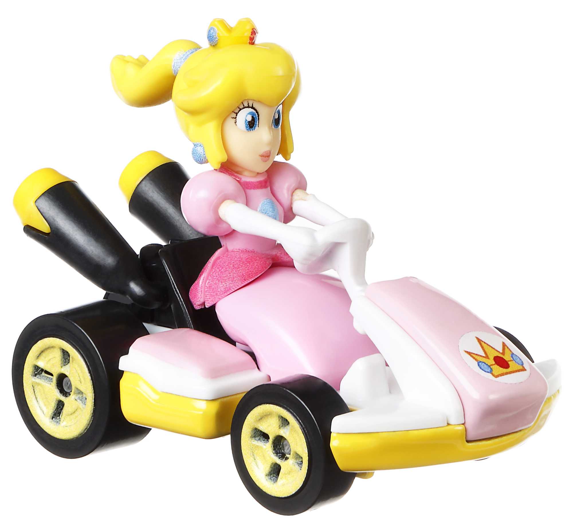 Hot Wheels Mario Kart Veículo de Brinquedo Kart Padrão Princesa Peach - Image 3
