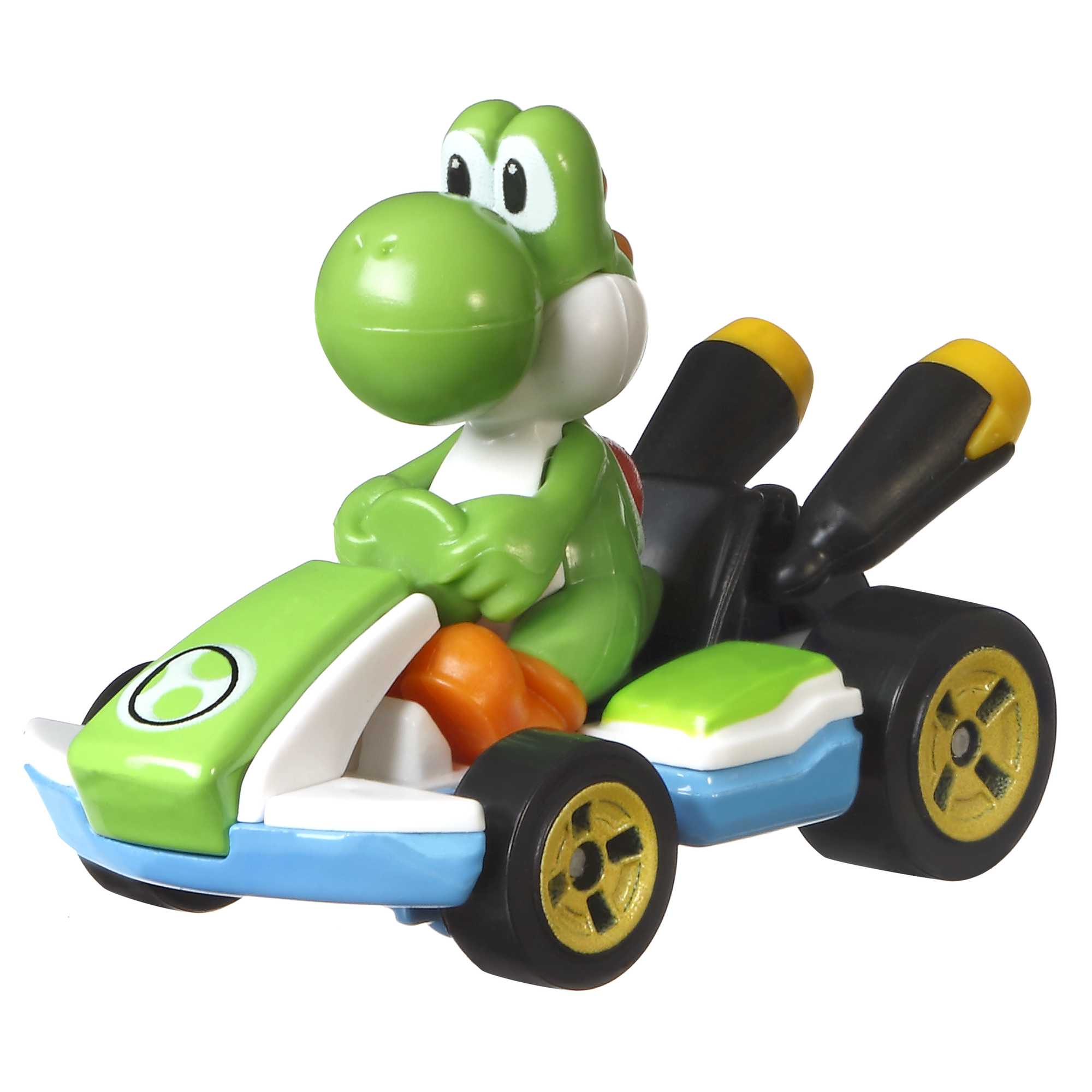 Hot Wheels Mario Kart Veículo de Brinquedo Kart Padrão Yoshi - Image 2