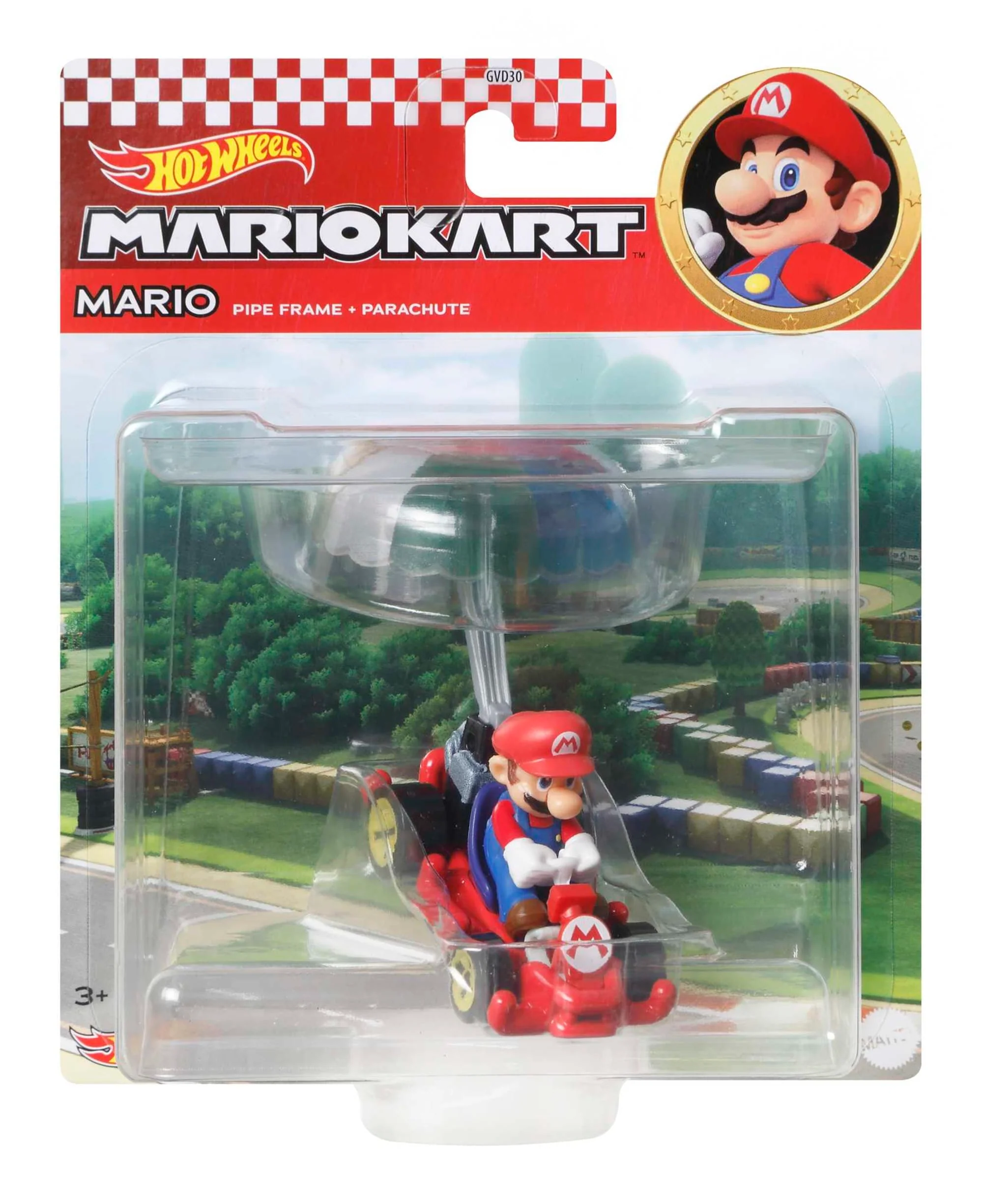 Hot Wheels Mario Kart Veículo de Brinquedo Mário Pipe Frame com Paraquedas - Image 5