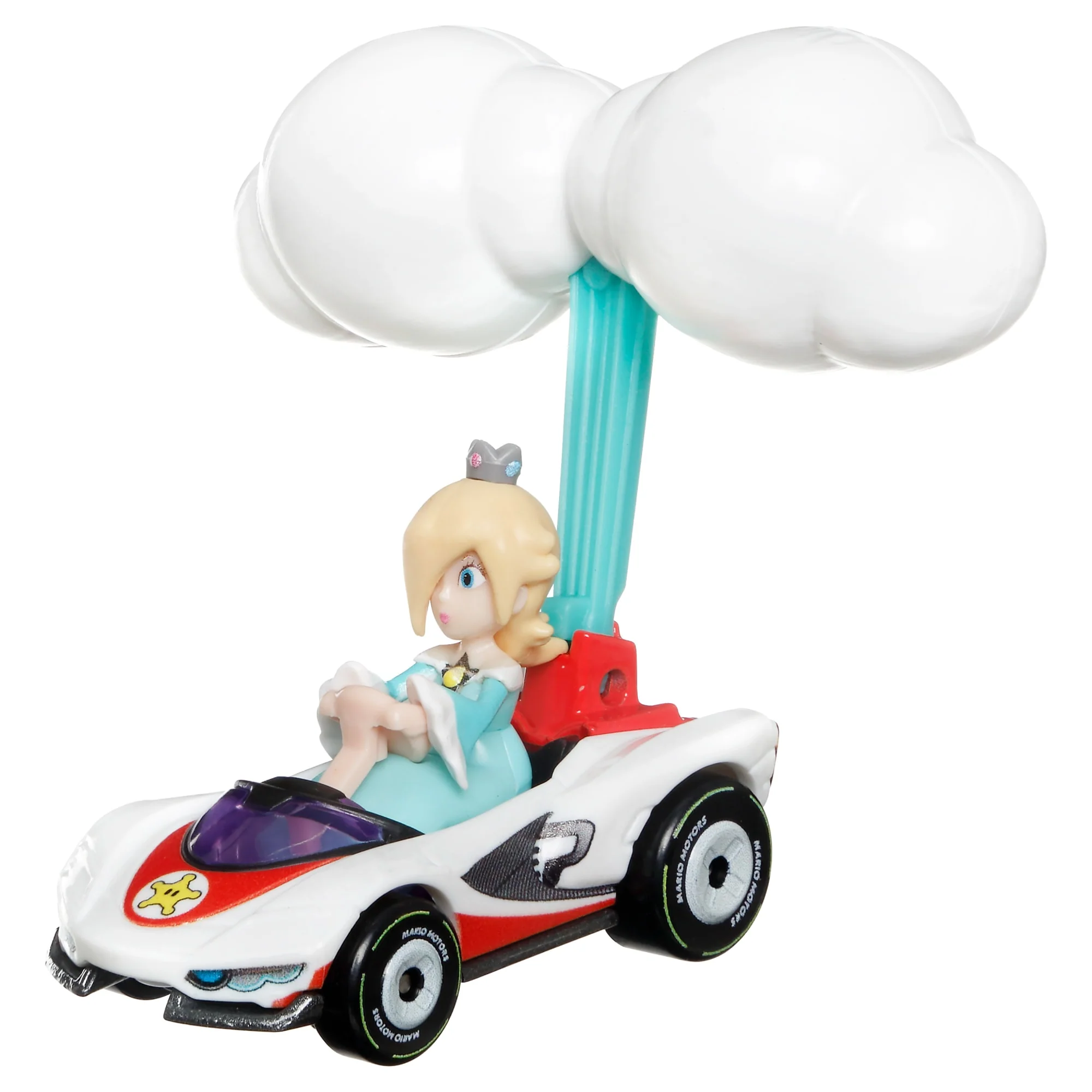 Hot Wheels Mario Kart Veículo de Brinquedo Rosalina P-Wing com Cloud Glider - Image 2