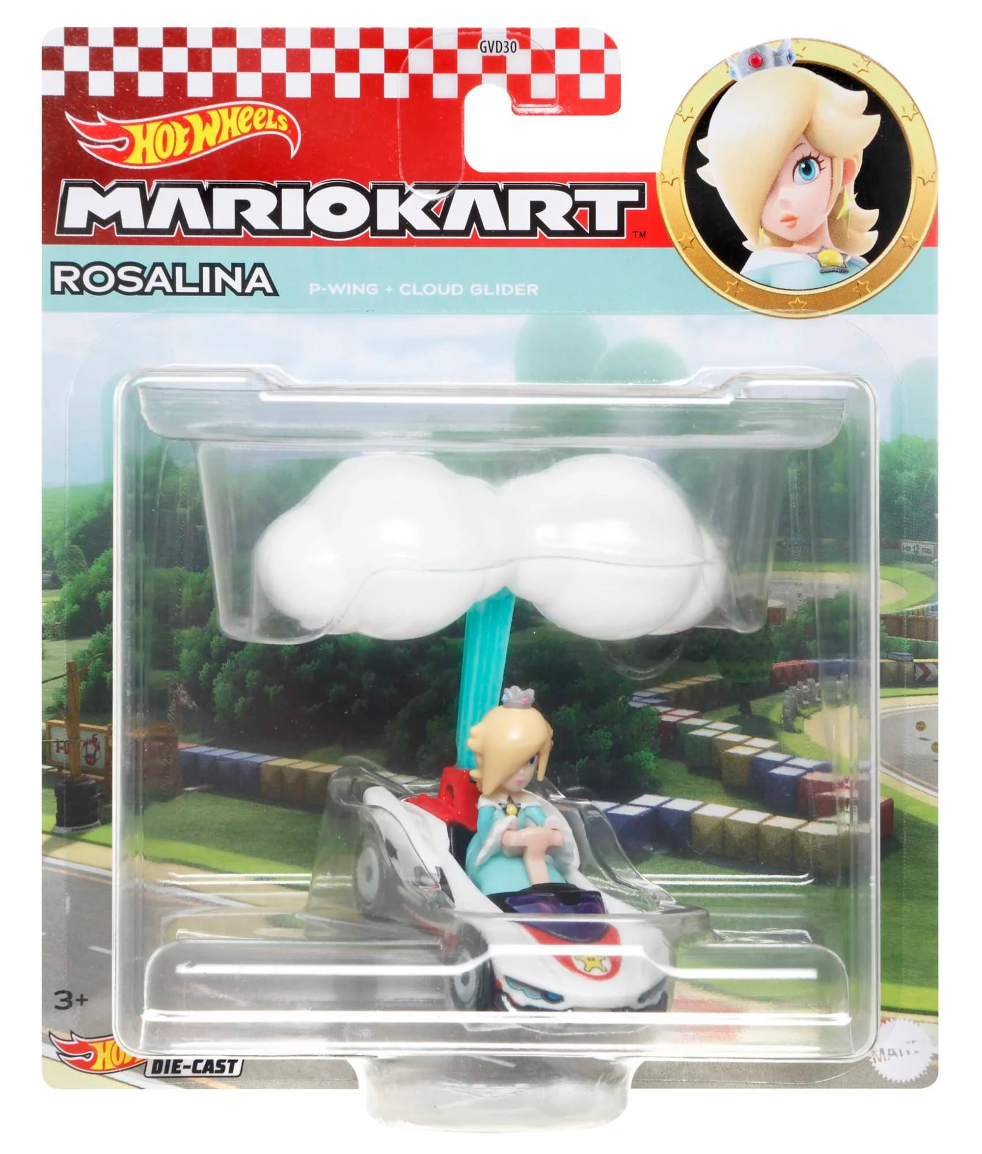 Hot Wheels Mario Kart Veículo de Brinquedo Rosalina P-Wing com Cloud Glider - Image 5