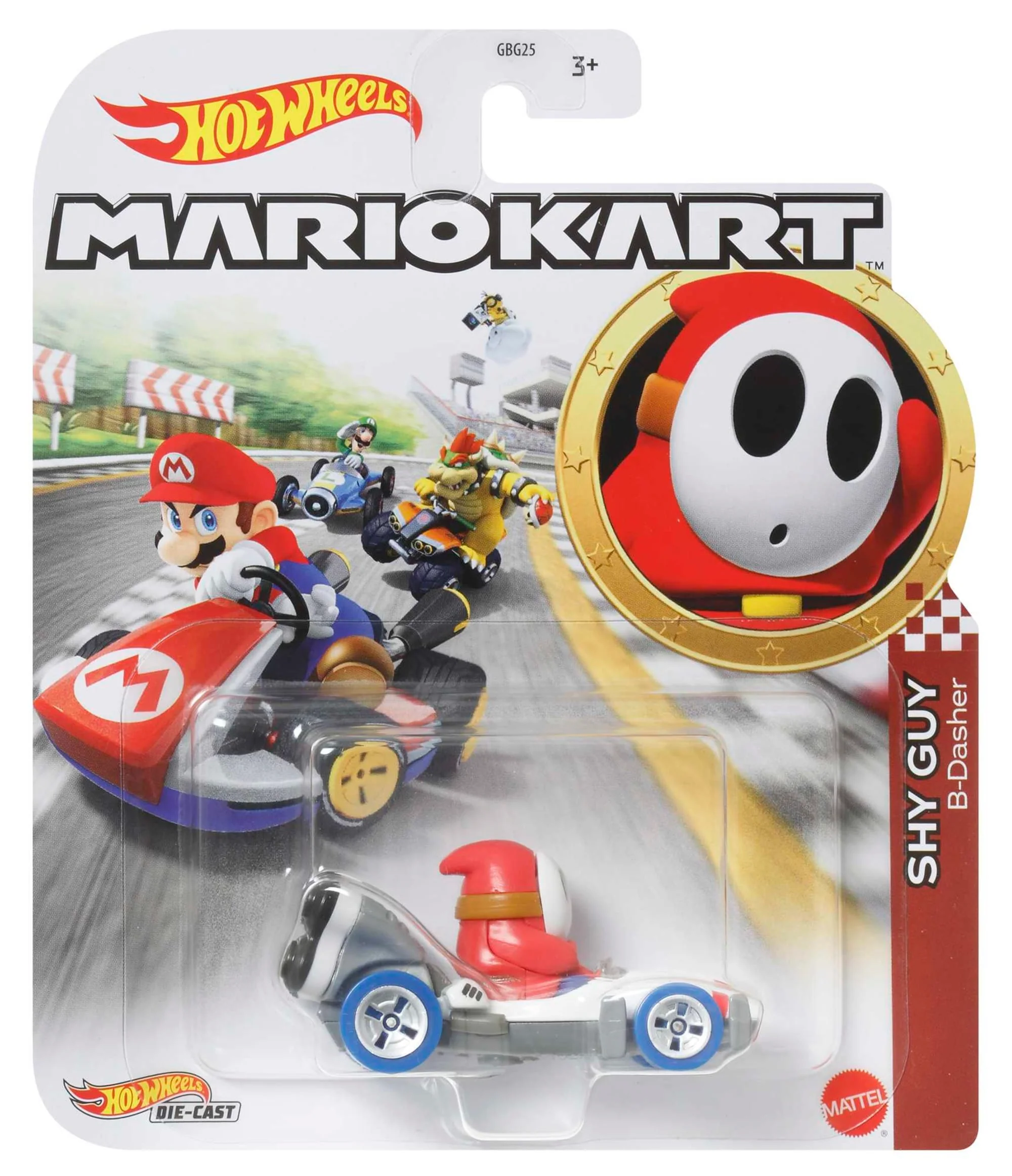 Hot Wheels Mario Kart Veículo de Brinquedo Shy Guy B-Dasher - Image 5