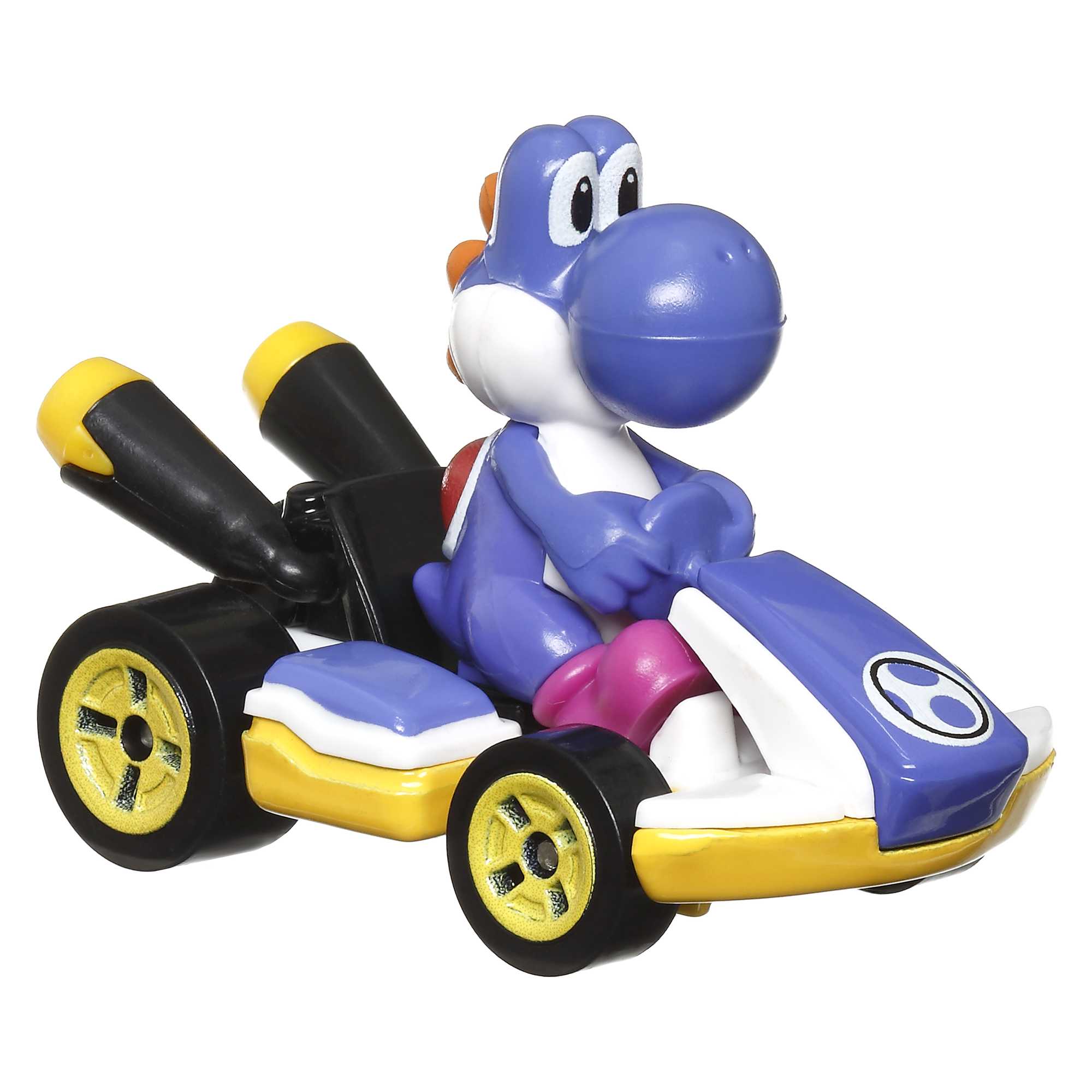 Hot Wheels Mario Kart Veículo de Brinquedo Yoshi Standard Kart Azul Escuro - Image 4