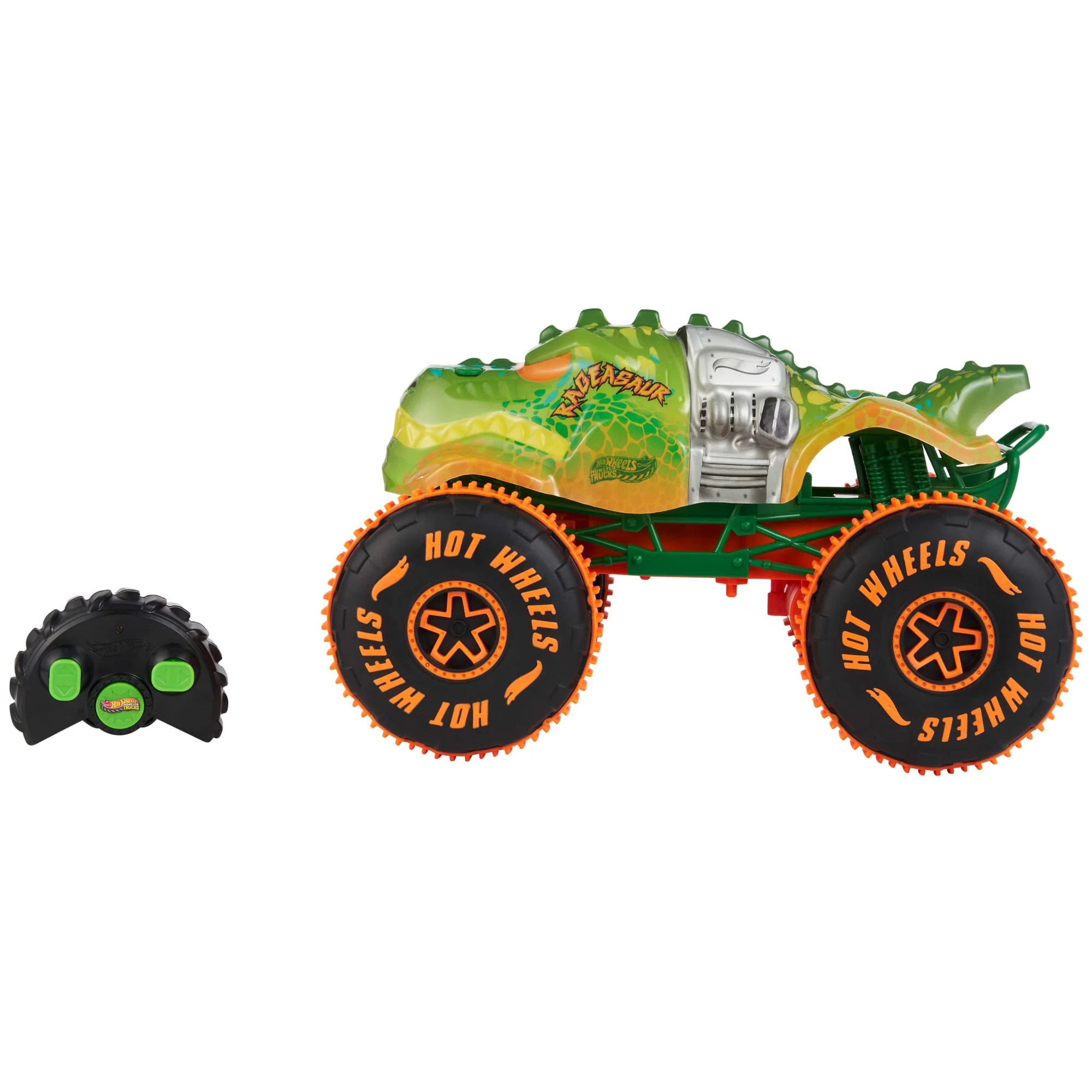 Hot Wheels Monster Trucks RC Rageasaur, Battery-Powered Remote-Control Toy Truck in 1:15 Scale - Image 4
