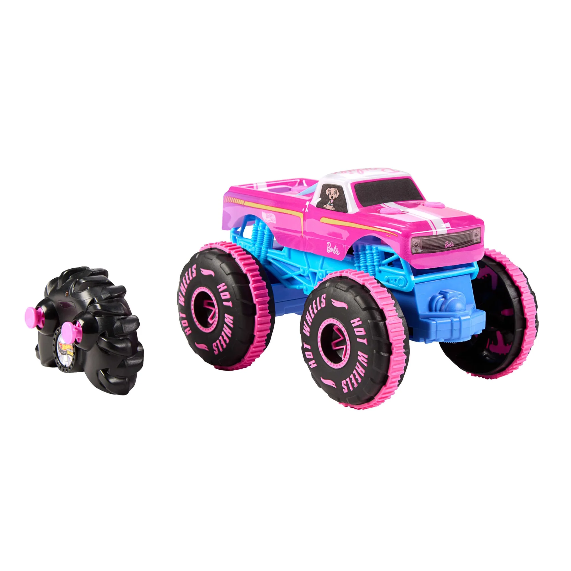 Hot Wheels Monster Trucks 1:24 Scale Barbie RC Toy Vehicle, Battery-Powered Remote-Control Truck - Image 2