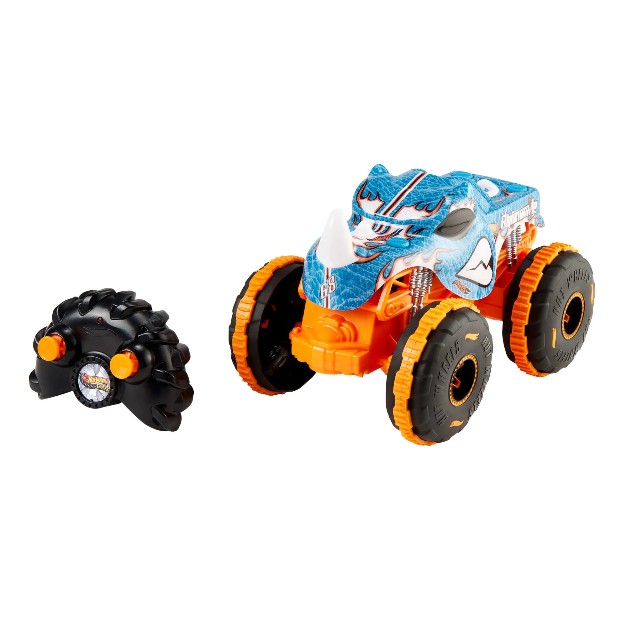 Hot Wheel RC Monster Trucks Rhinomite in 1:24 Scale, Battery-Powered Remote-Control Toy Truck - Image 2
