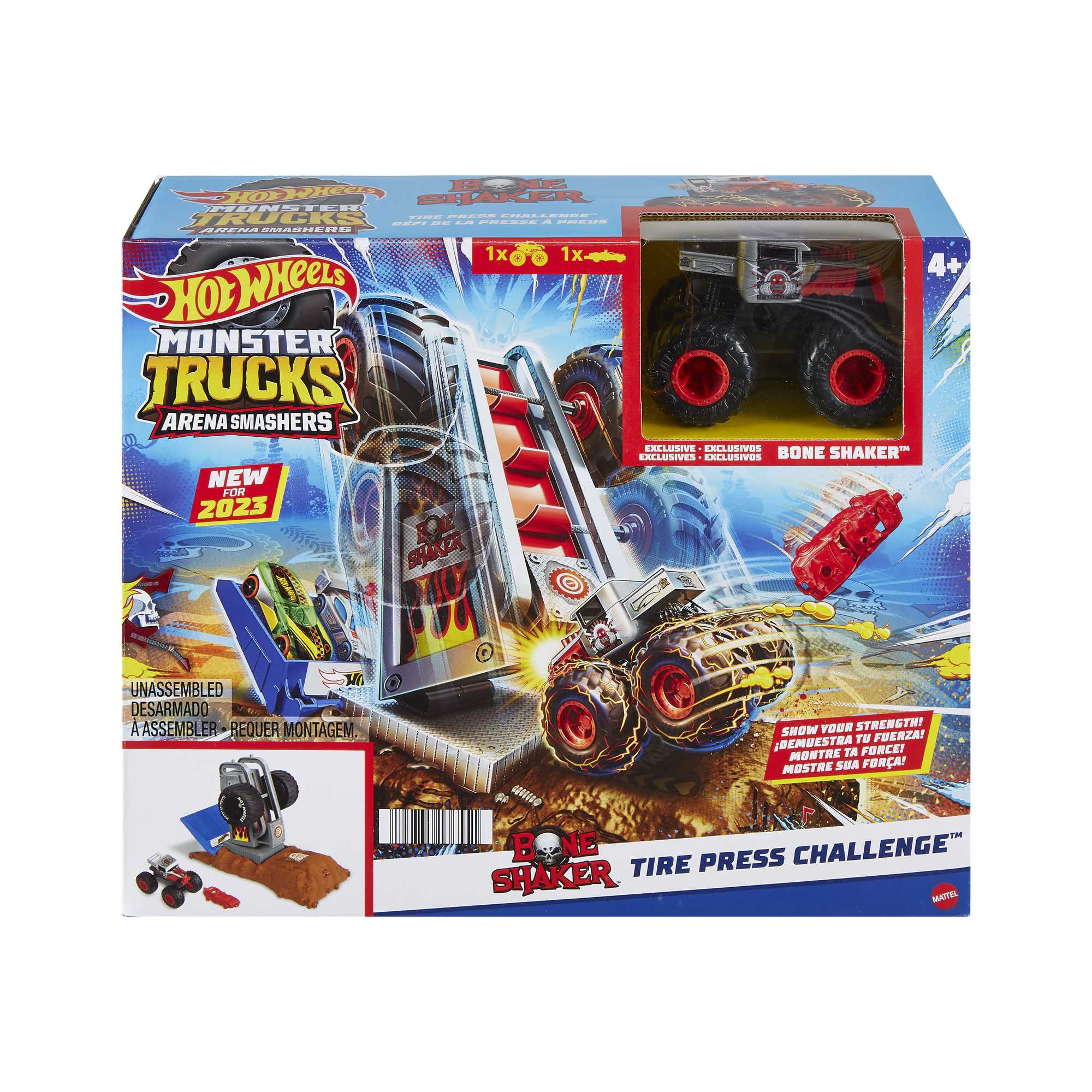 Hw Mt Arena Smashers Bone Shaker Coffret Défi Presse à Pneus - Image 6