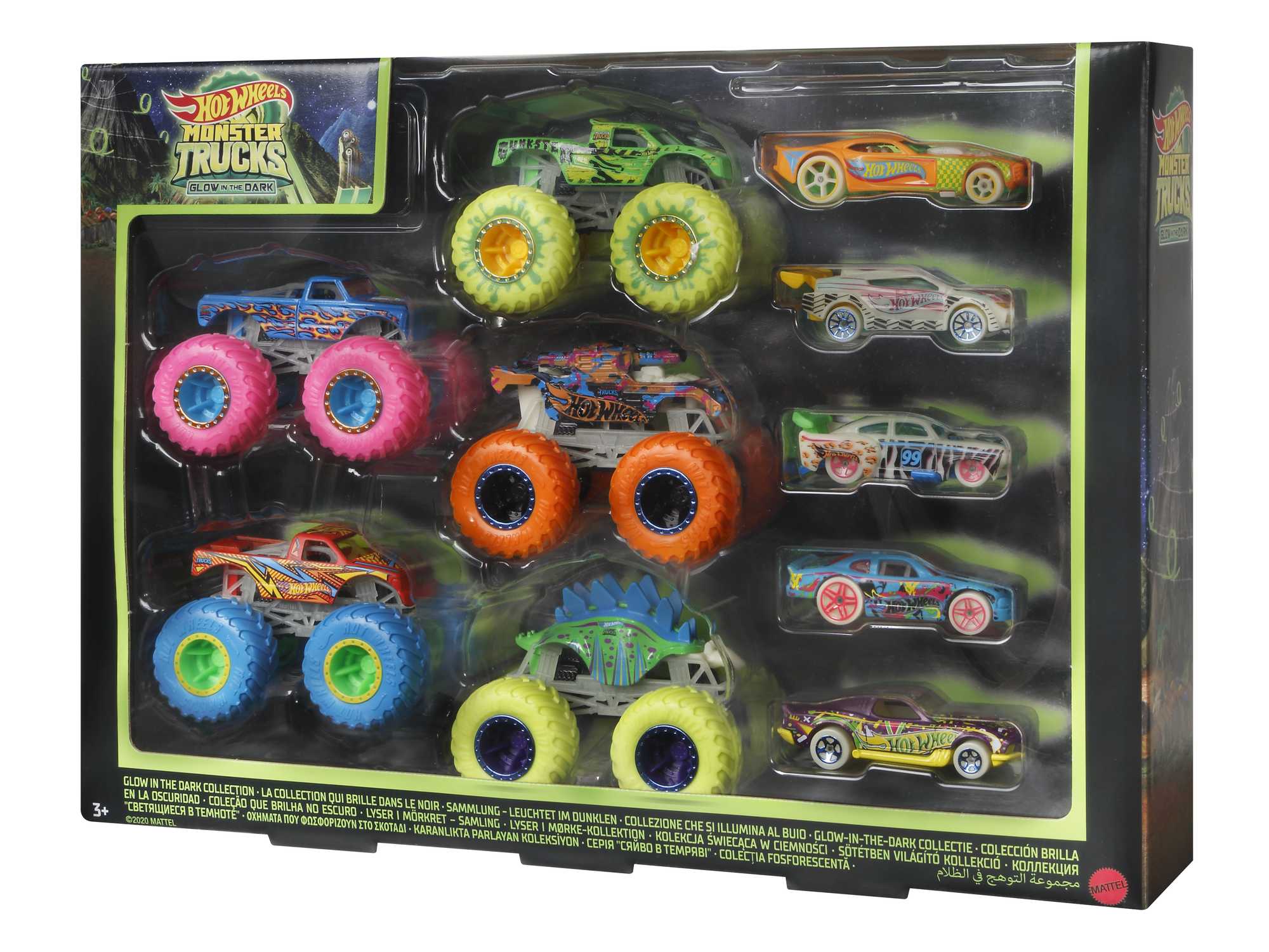 Hot Wheels Monster Trucks Coffret 10 Véhicules Phosphorescents - Image 5