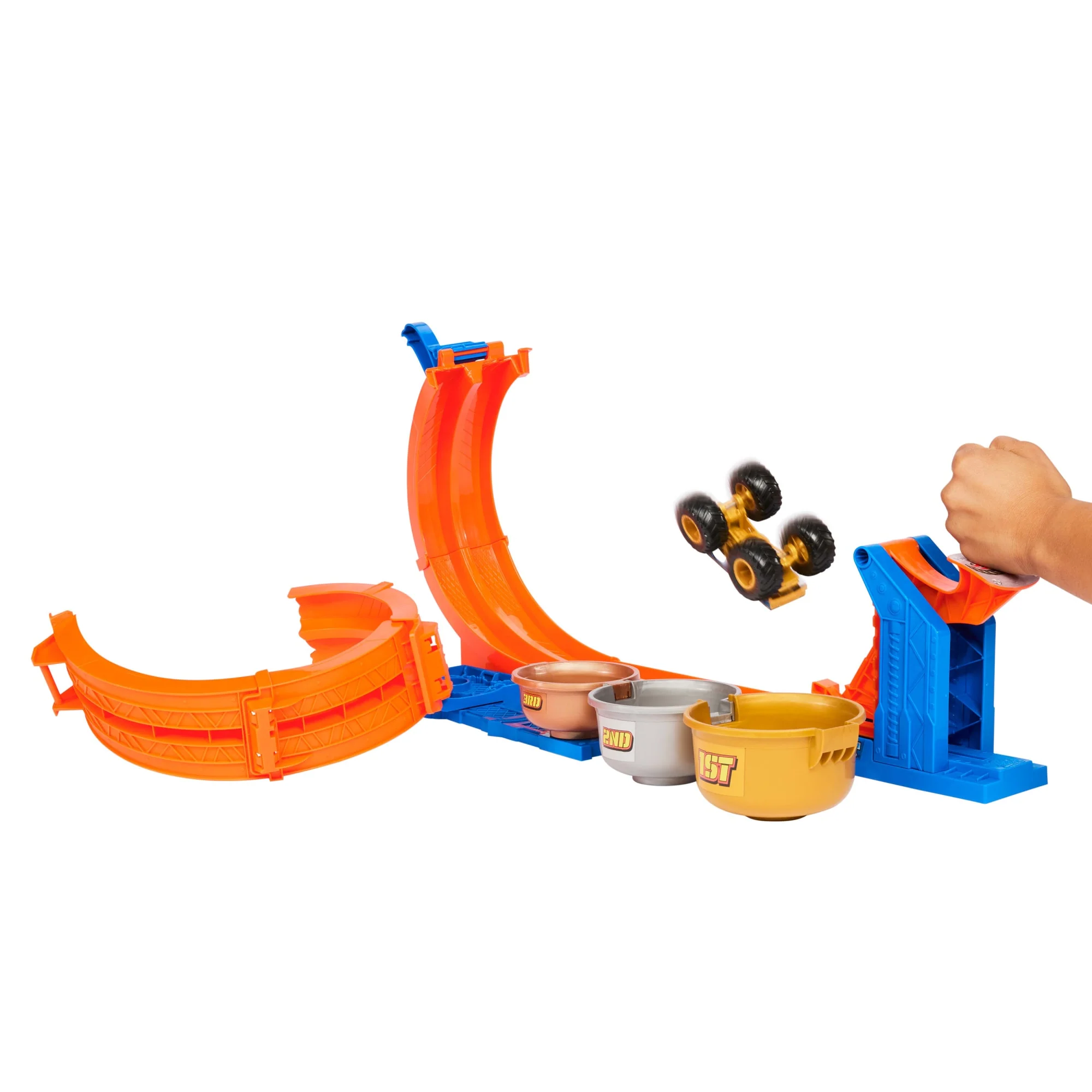 Hot Wheels Monster Trucks Loop-And-Flip Trophy Challenge Playset & Die-Cast Bigfoot Toy Truck - Image 4