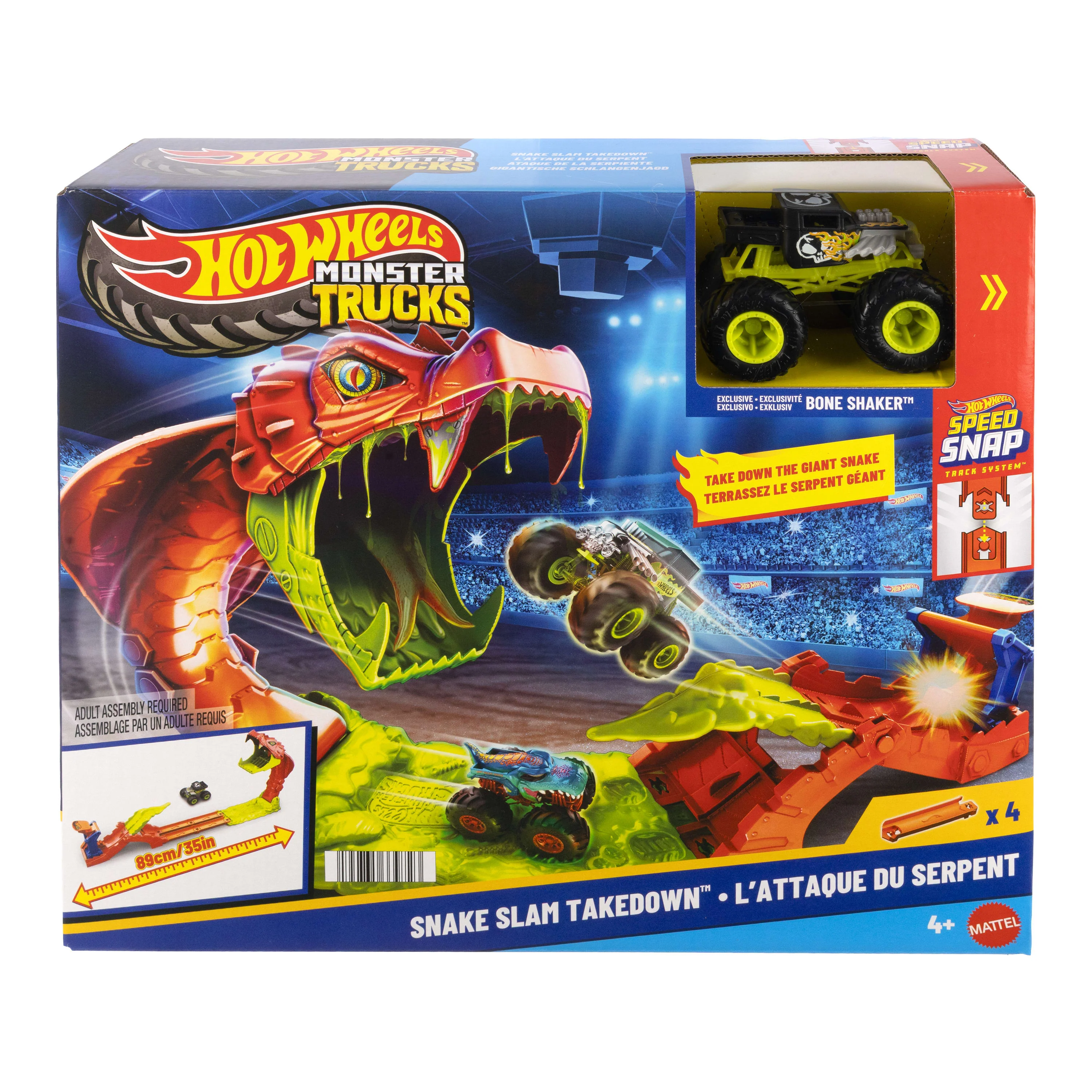 Hot Wheels Monster Trucks Pista de Juguete mordida de serpiente - Image 6