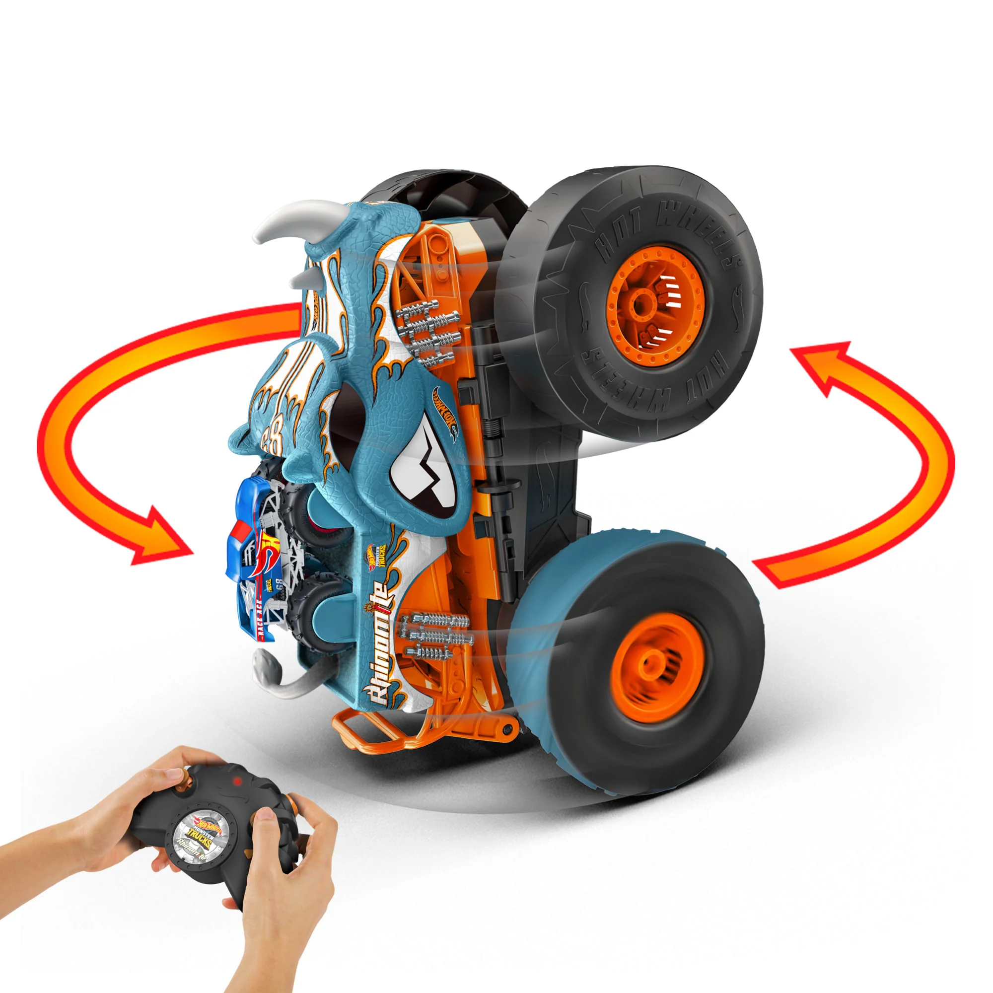 Hot Wheels-Rhinomite Transformable Radiocommandé 1/12 Race Ace 1/64 - Image 4