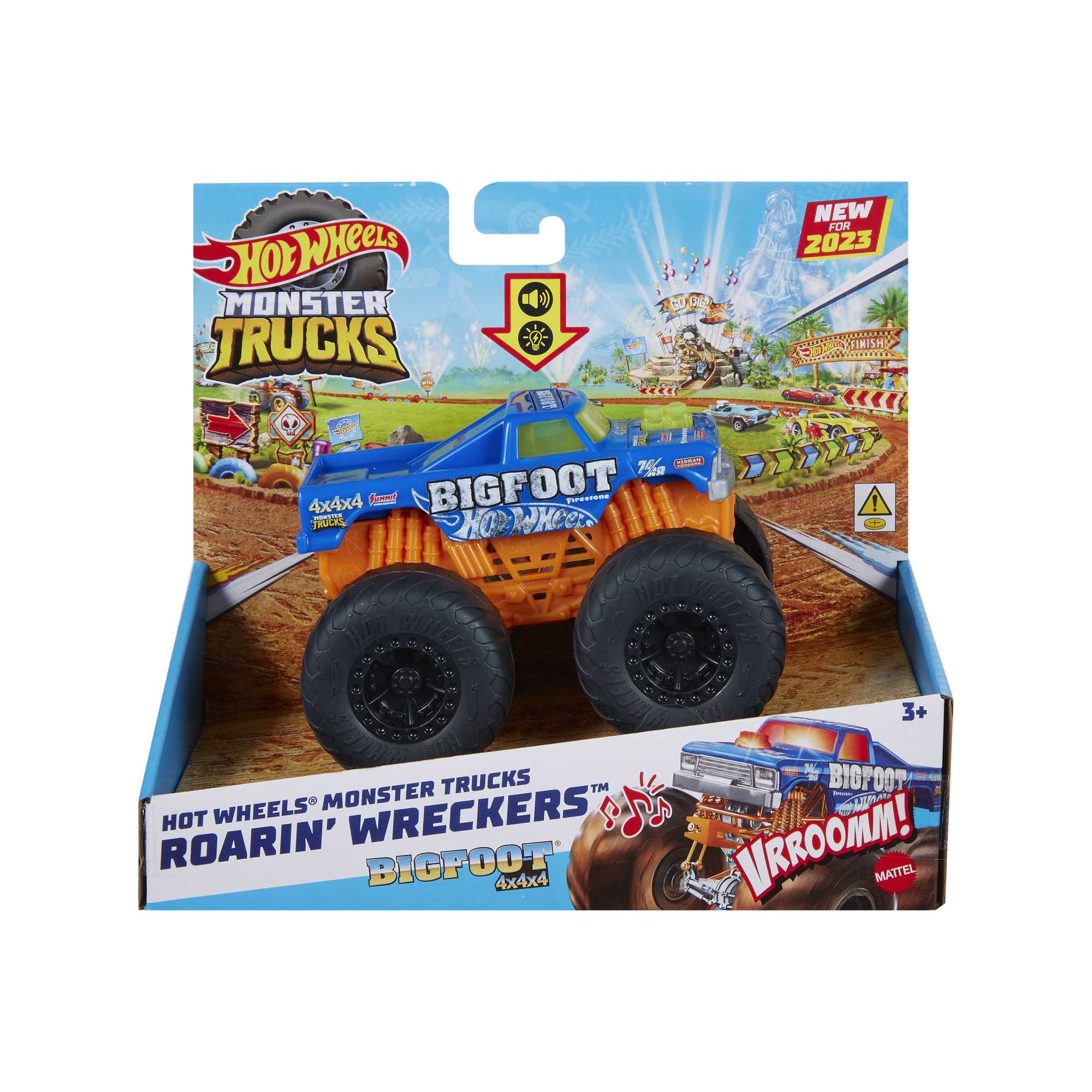 Hot Wheels Monster Trucks Roarin' Wreckers Bigfoot Vehicle - Image 5