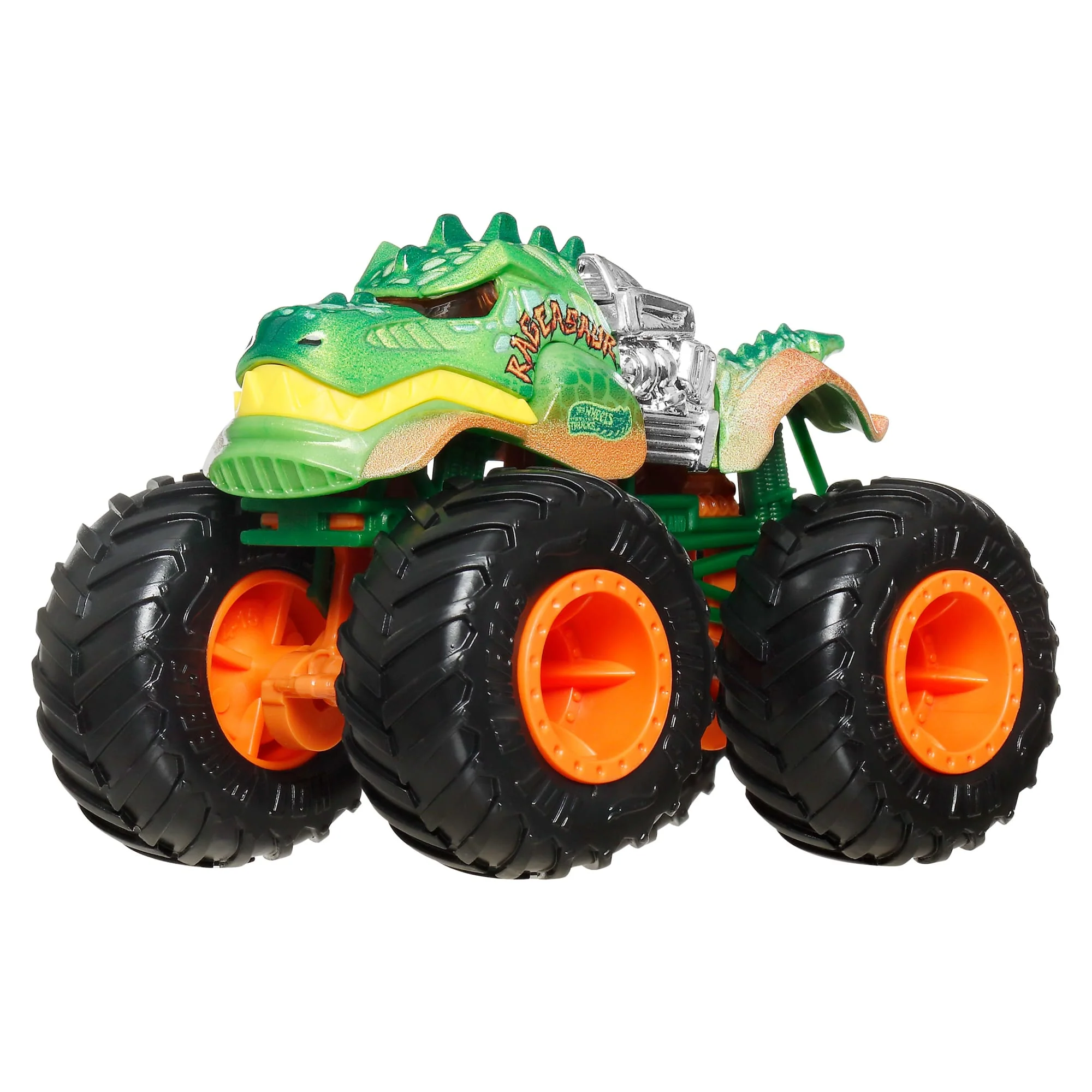 Hot Wheels Monster Trucks Sharks vs Dinos Multipack With 2 Big Rigs, 2 Toy Trucks & 2 Toy Cars - Image 4