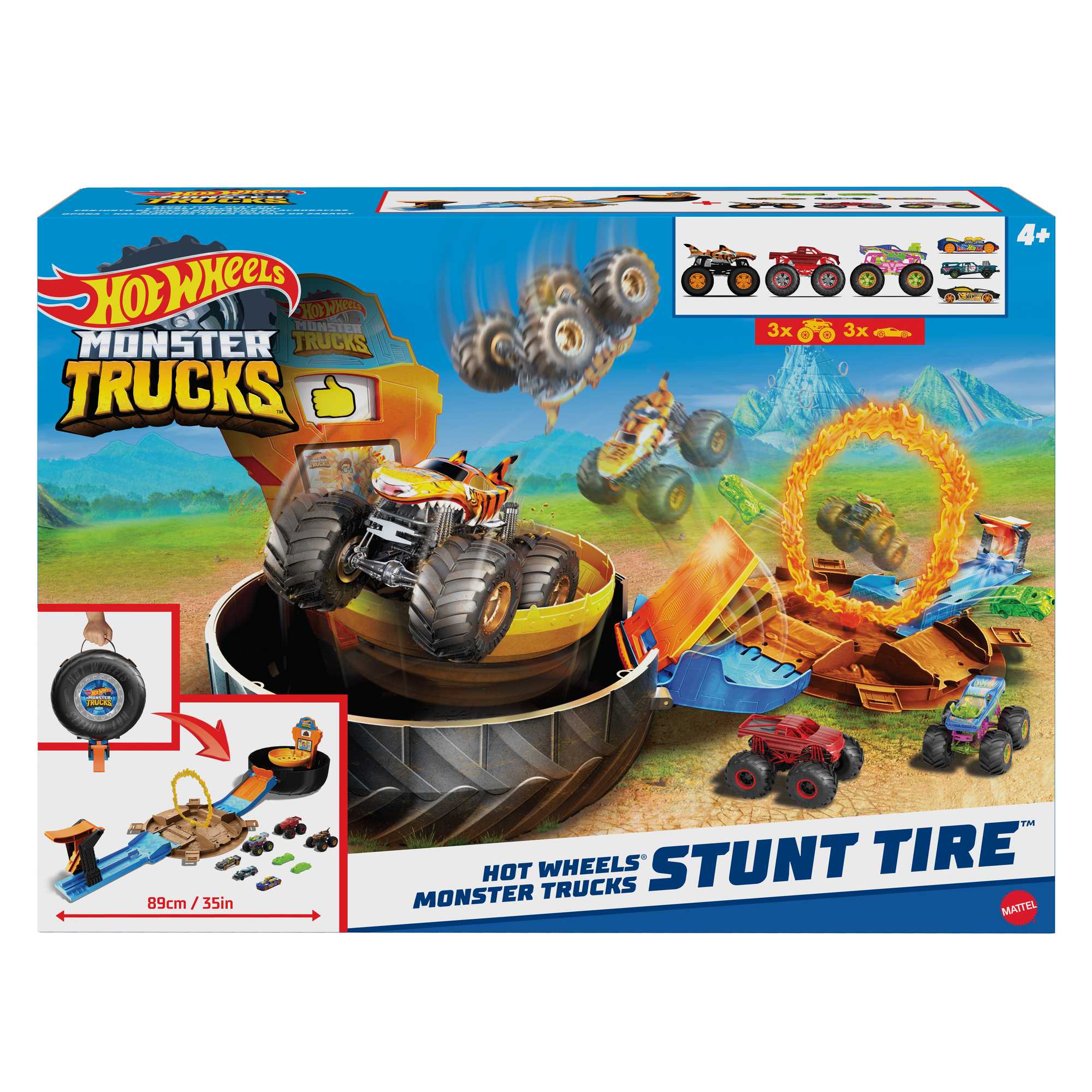 Hot Wheels Monster Trucks Stunt Tire Playset, Gift For Kids 4 To 8 Years Old - Image 6