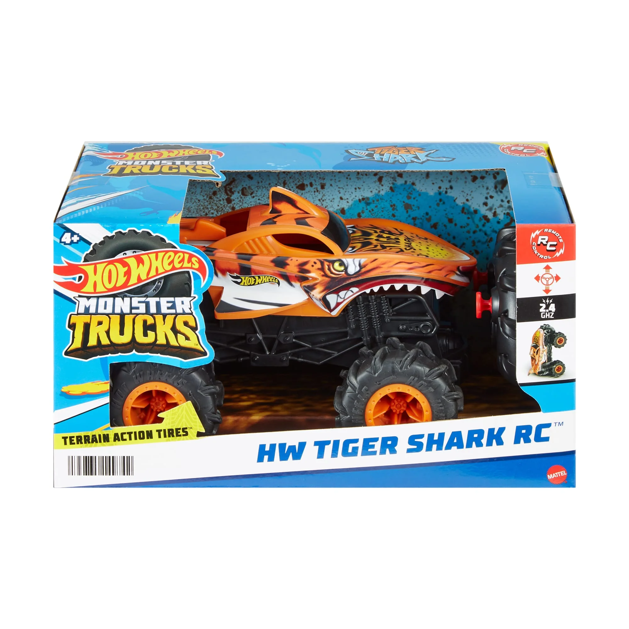 Hot Wheels Monster Trucks Téléguidé Hw Tiger Shark Rc, Échelle1:24 - Image 6
