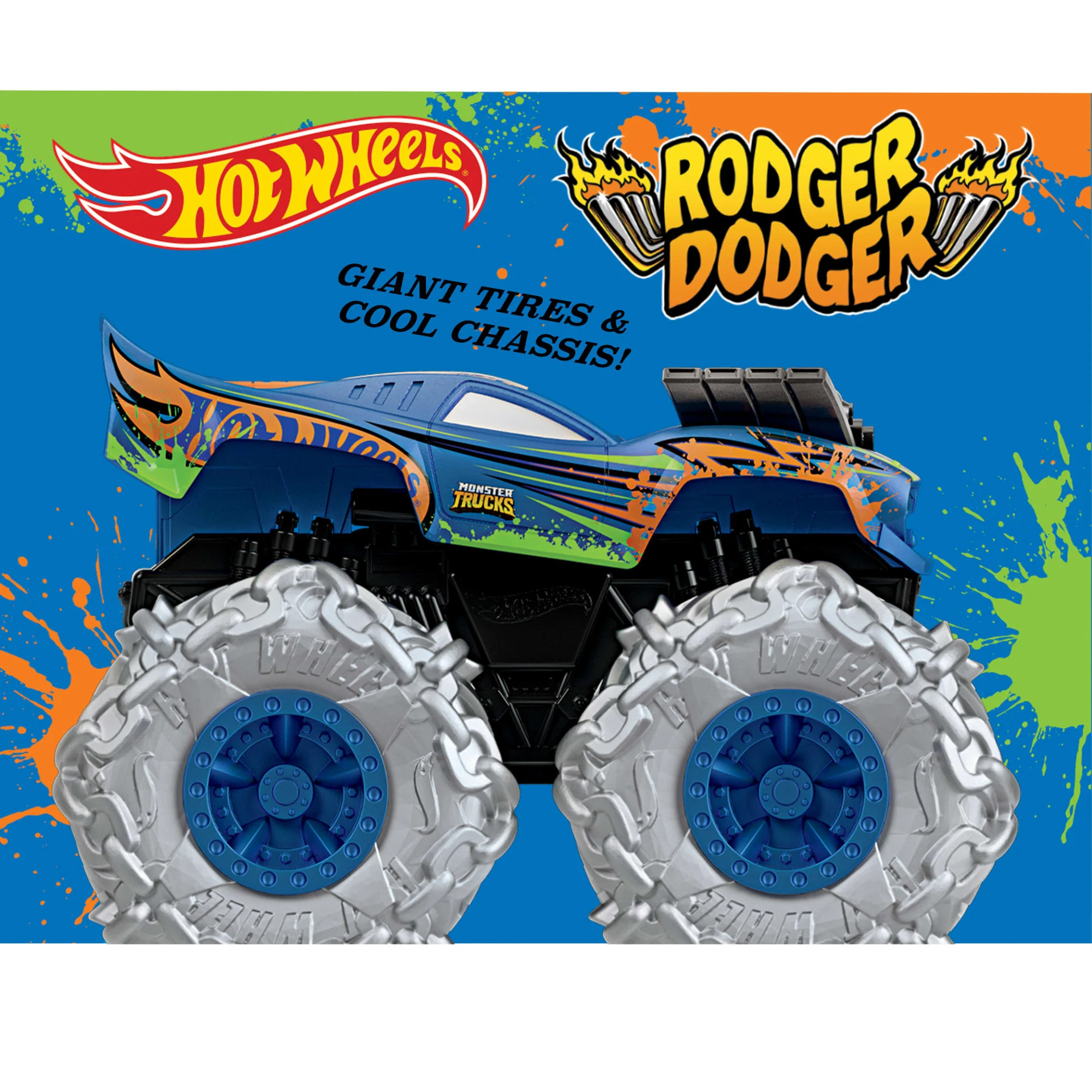 Hot Wheels Monster Trucks Twisted Tredz Rodger Dodger Vehicle - Image 3