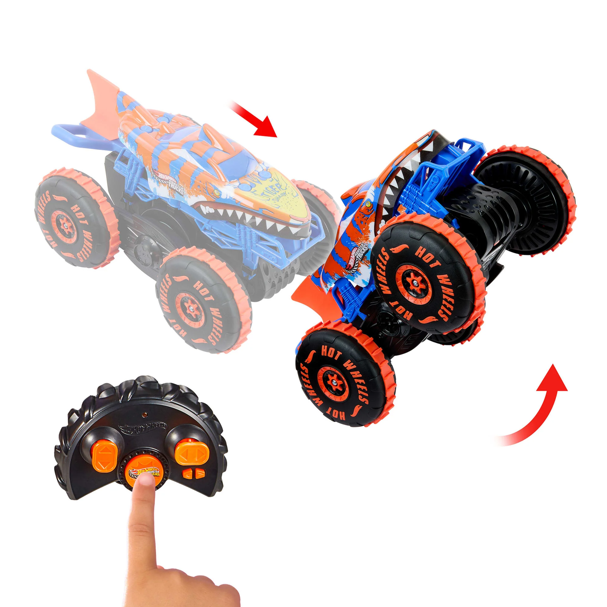 Hot Wheels Monster Trucks Vehículo a Control Remoto Tiger Shark Escalador - Image 2