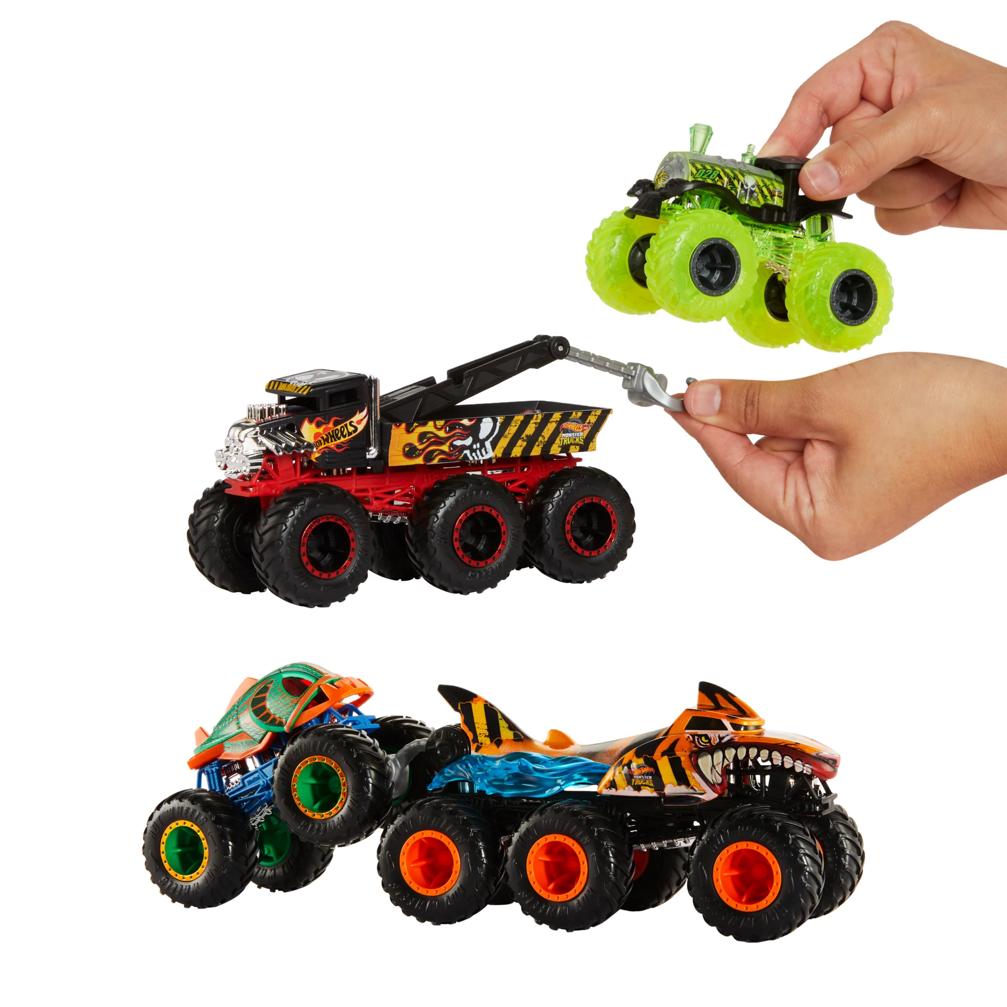 Hot Wheels Monster Trucks Vehículo de Juguete Camiones Remolque Sorpresa Escala 1:64 - Image 3