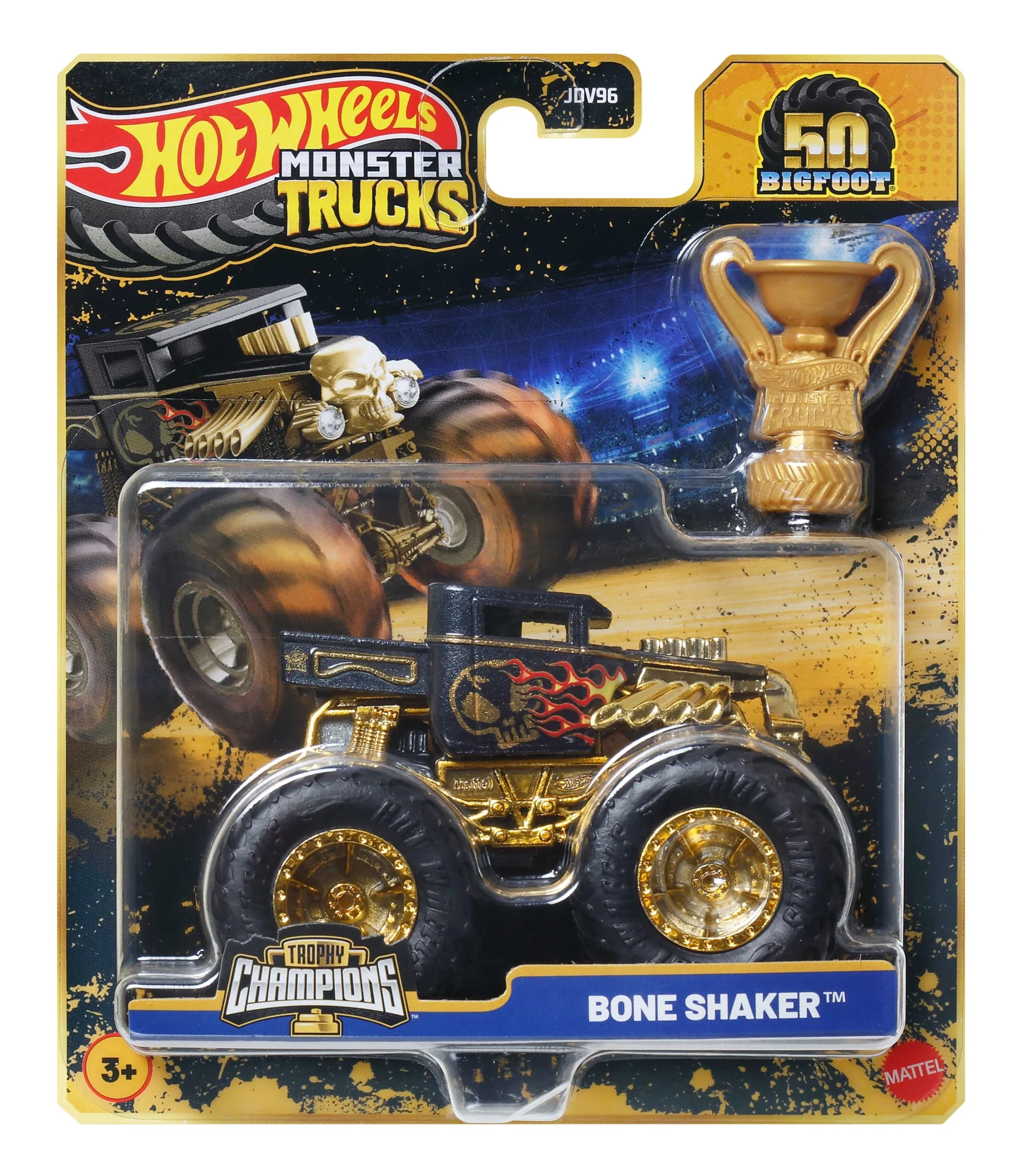 Hot Wheels Monster Trucks Veículo de Brinquedo Autos Surpresa Troféu Bigfoot Escala 1:64 - Image 5
